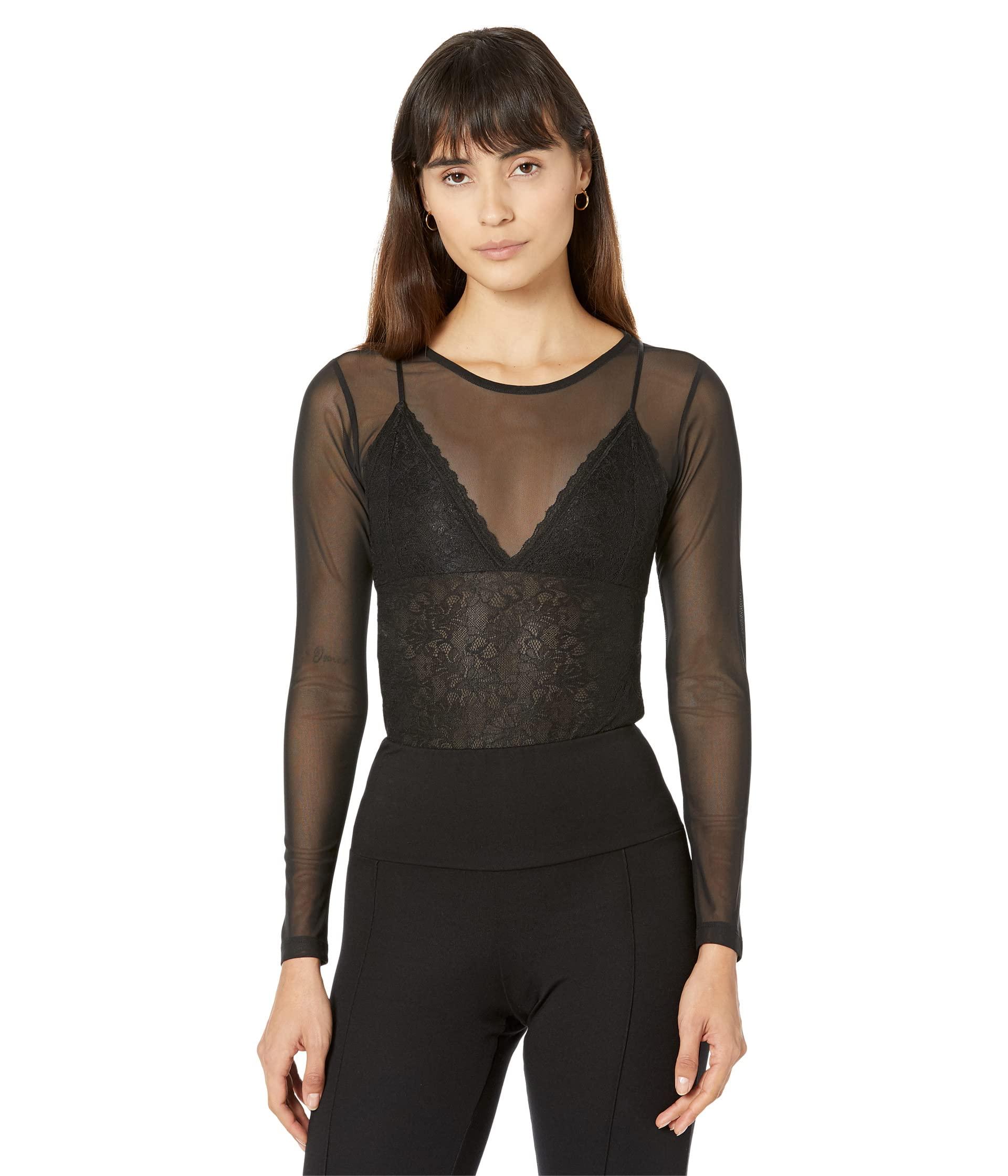 AllSaints Nyla Lace Bodysuit in Black | Lyst