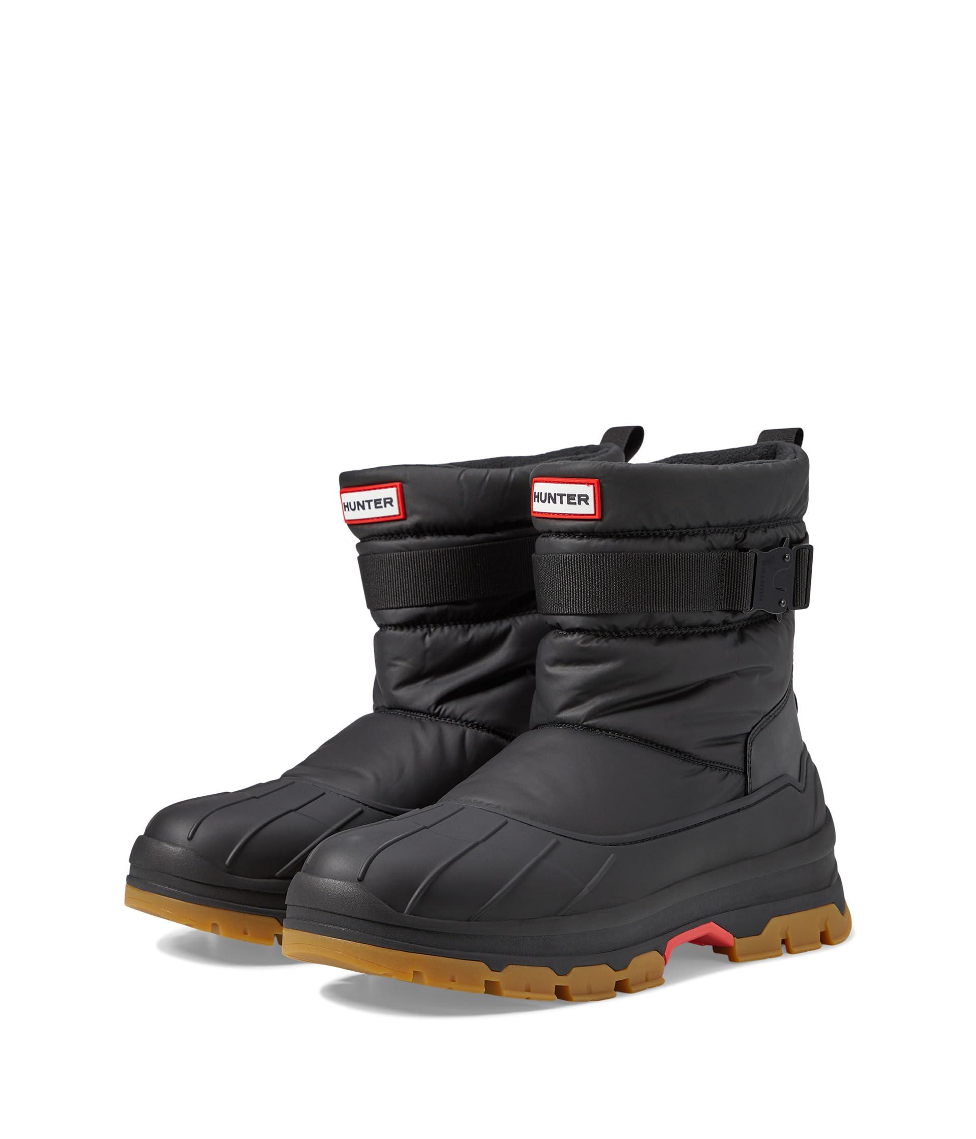HUNTER Intrepid Short Buckle Snow Boot in Black for Men | Lyst