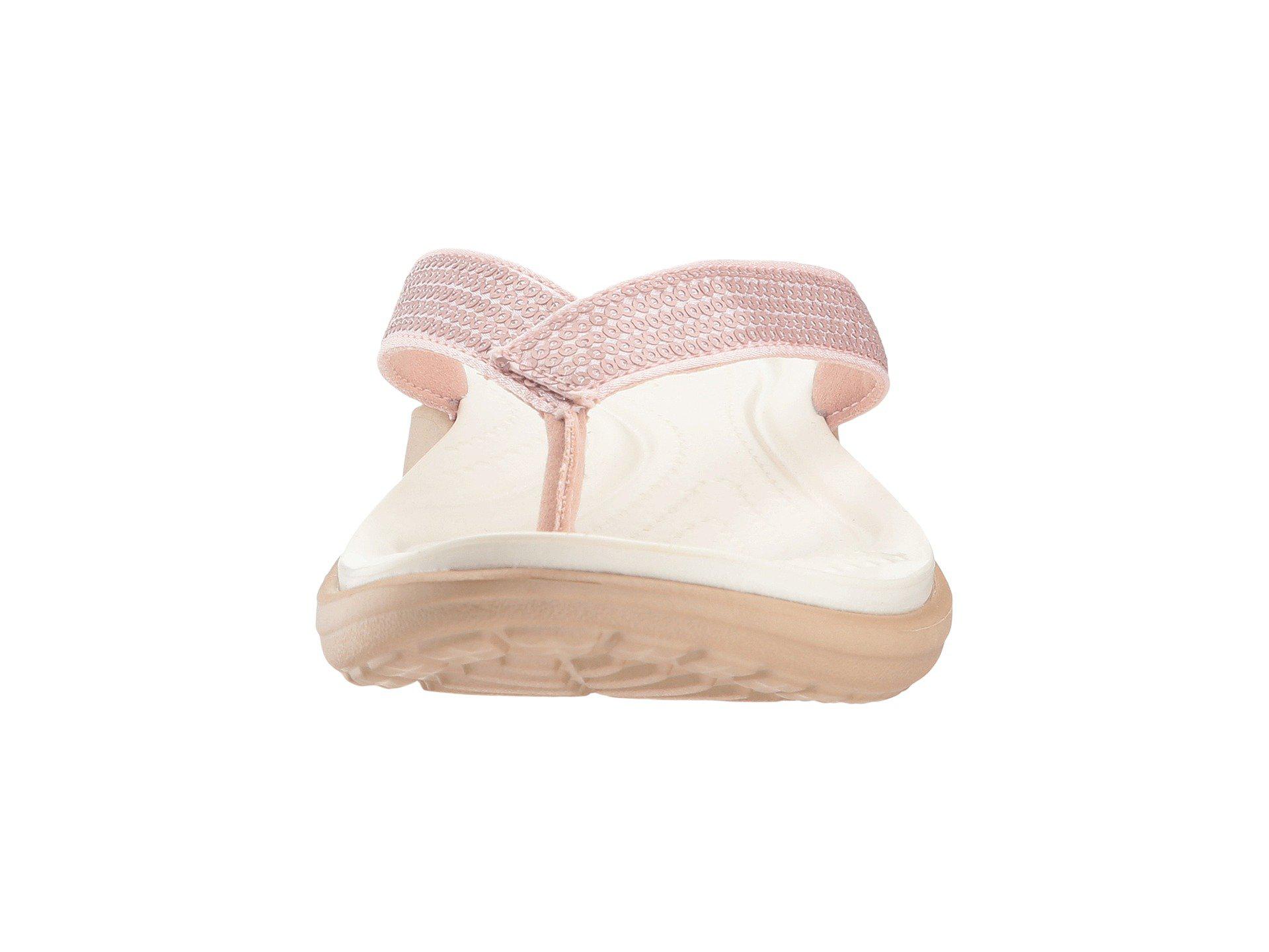 crocs capri v sequin rose gold