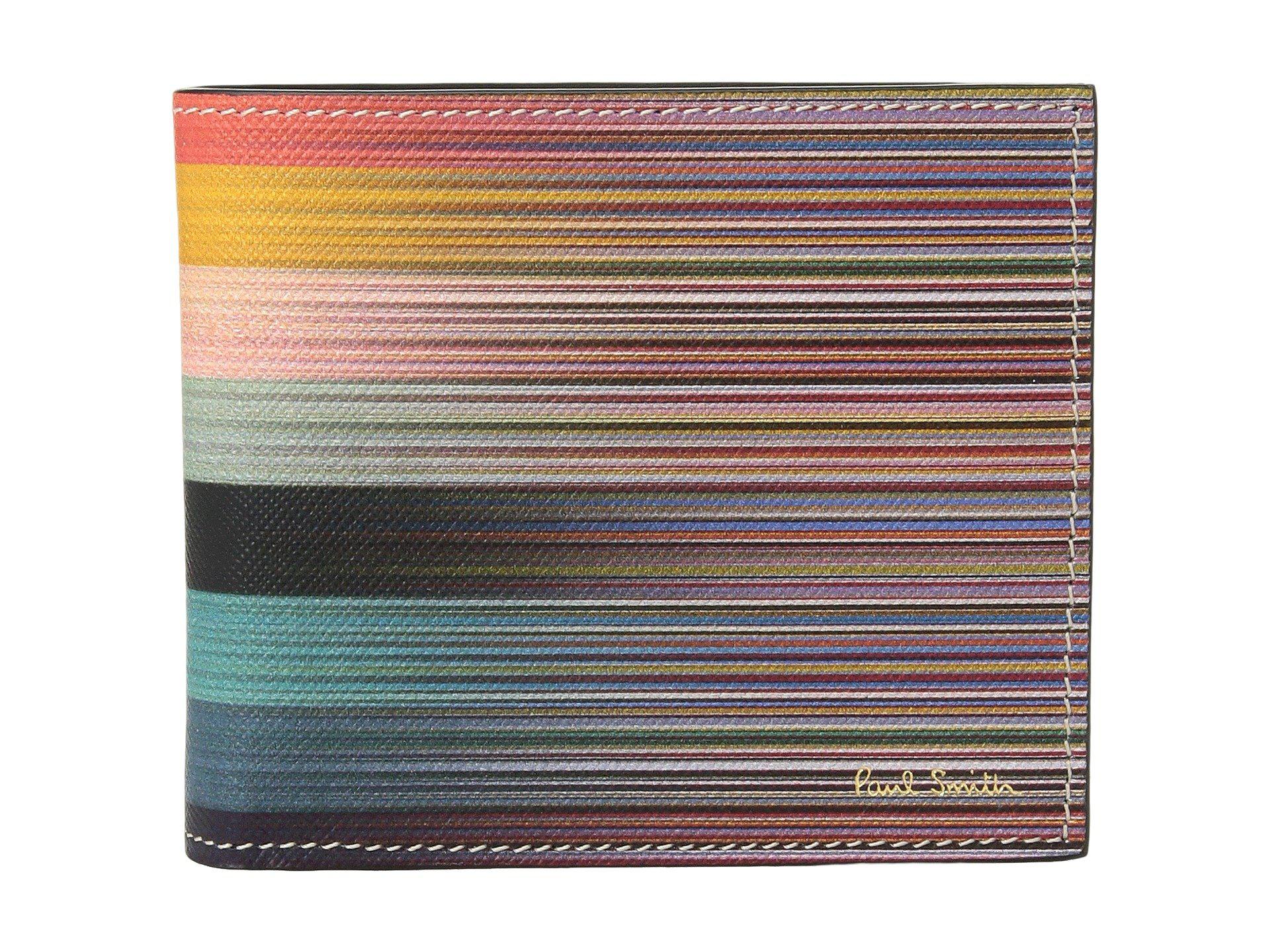 Paul Smith Men's Leather 'artist Stripe' Billfold And Coin Wallet for Men |  Lyst
