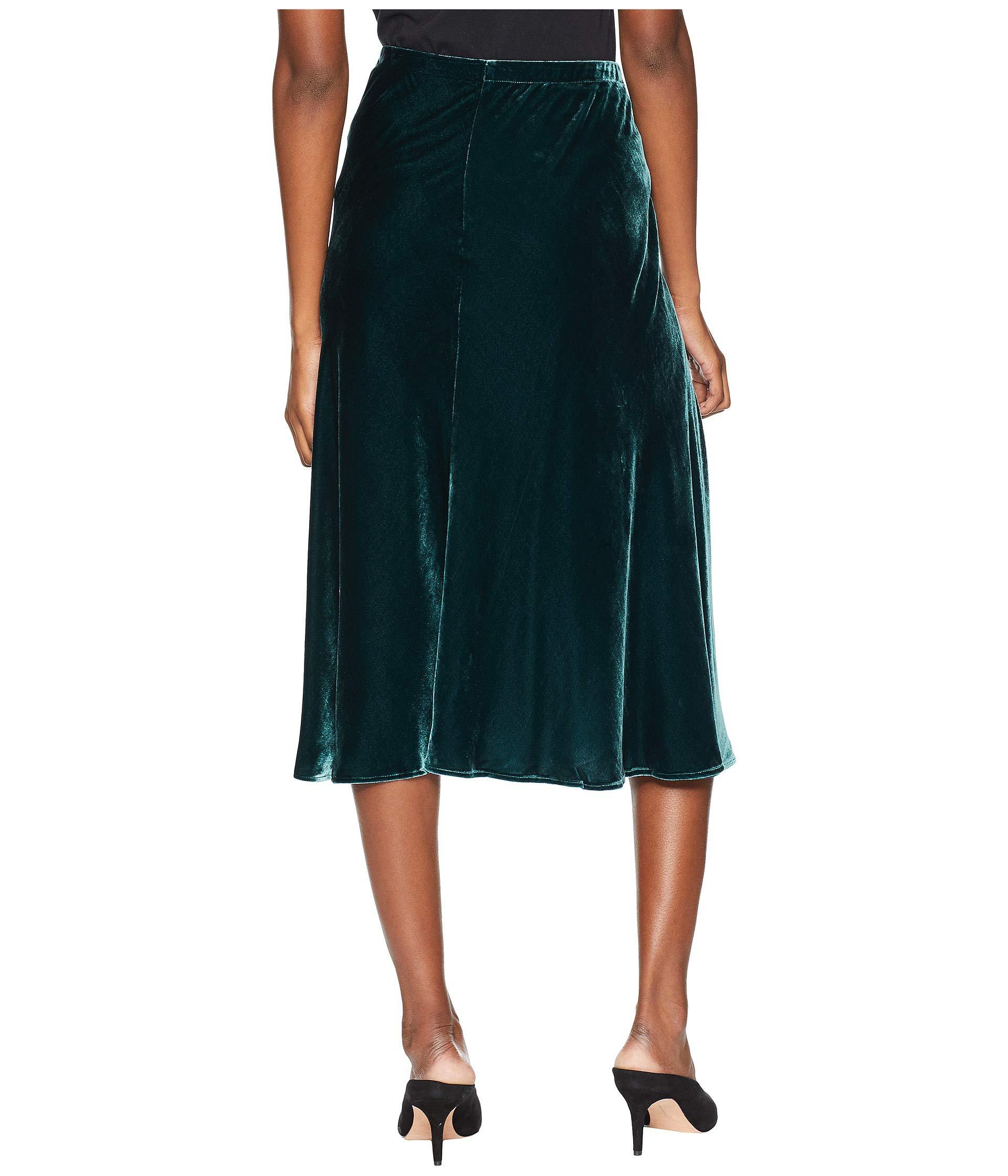 eileen fisher velvet bias skirt