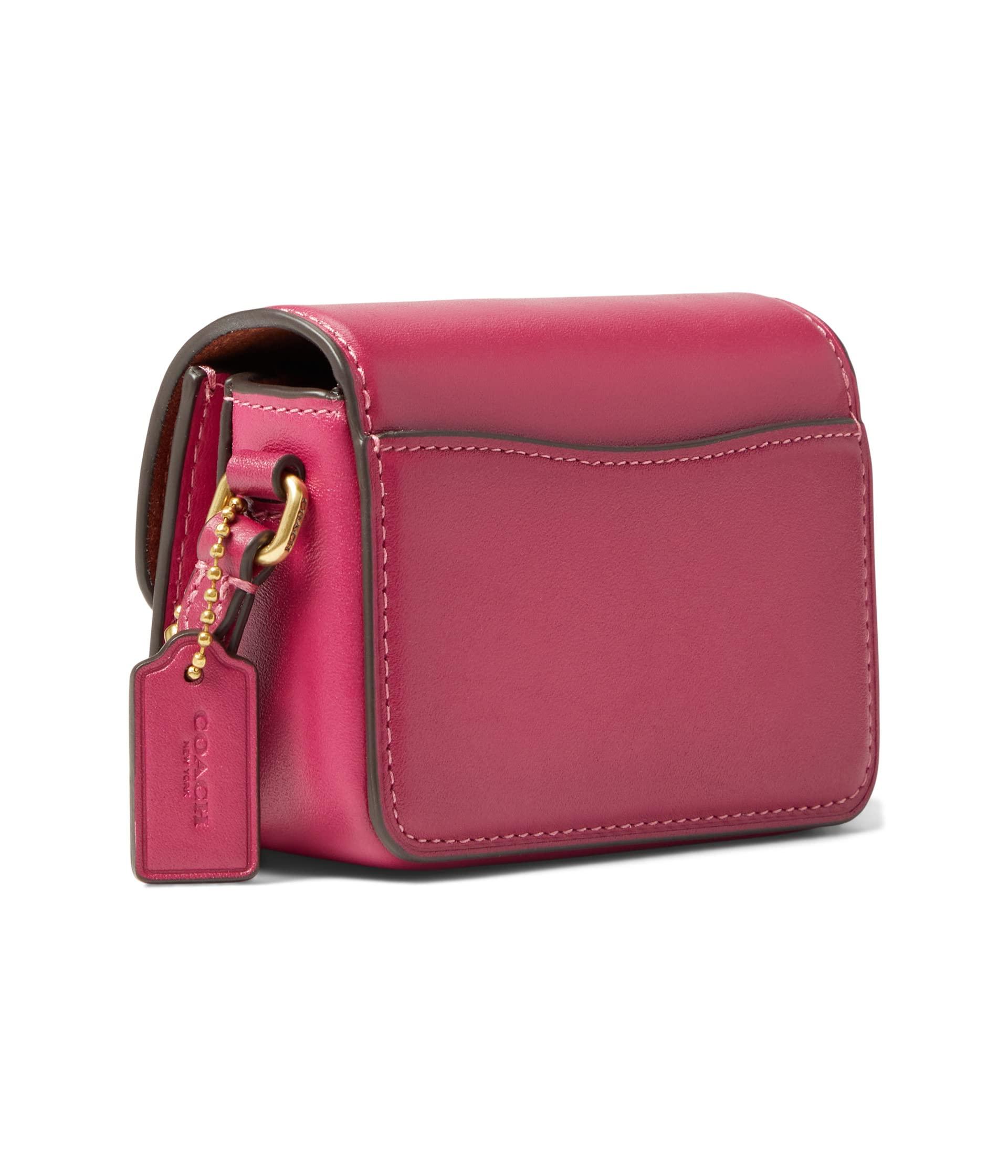 COACH Glovetanned Leather Micro Studio in Red | Lyst