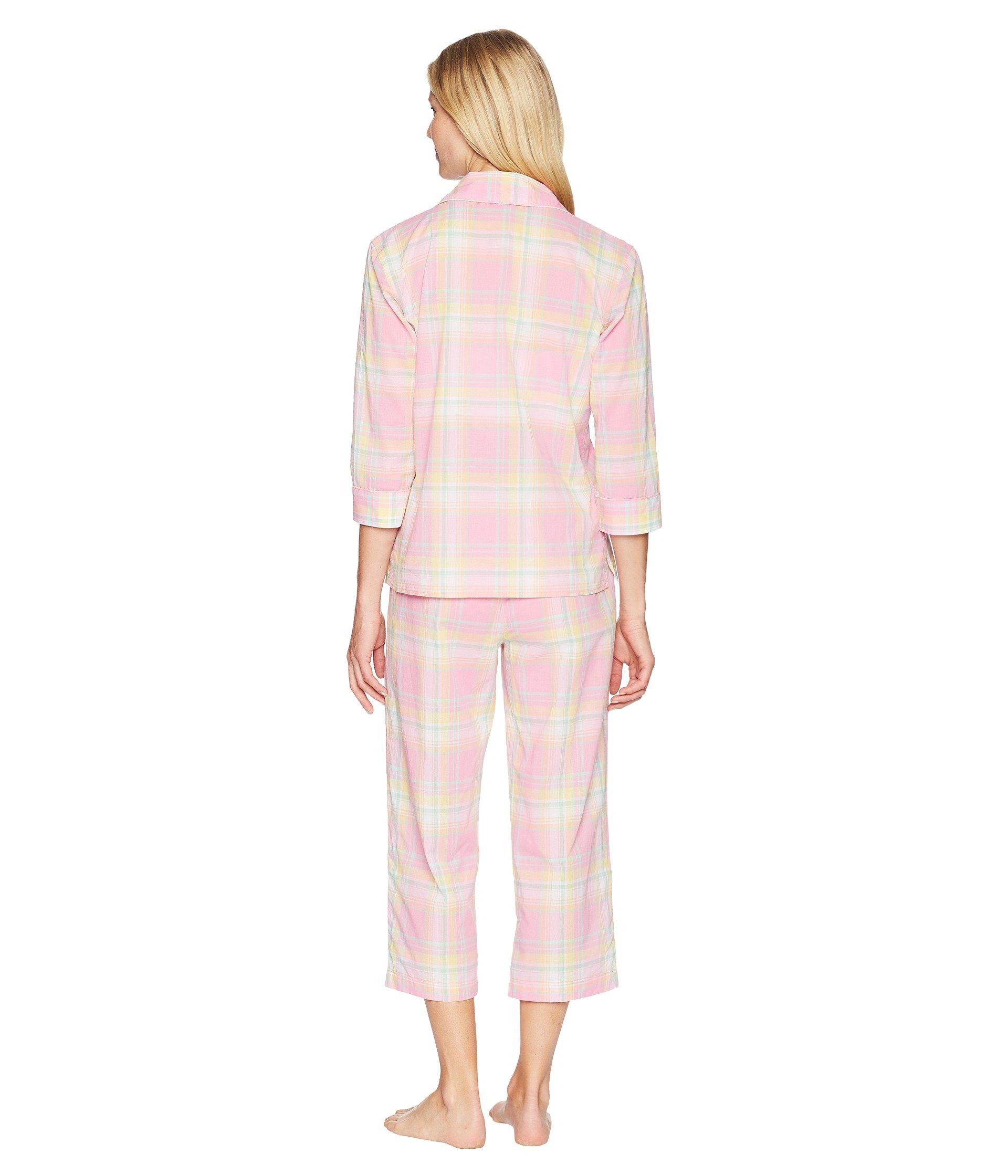 3 4 sleeve capri pajamas