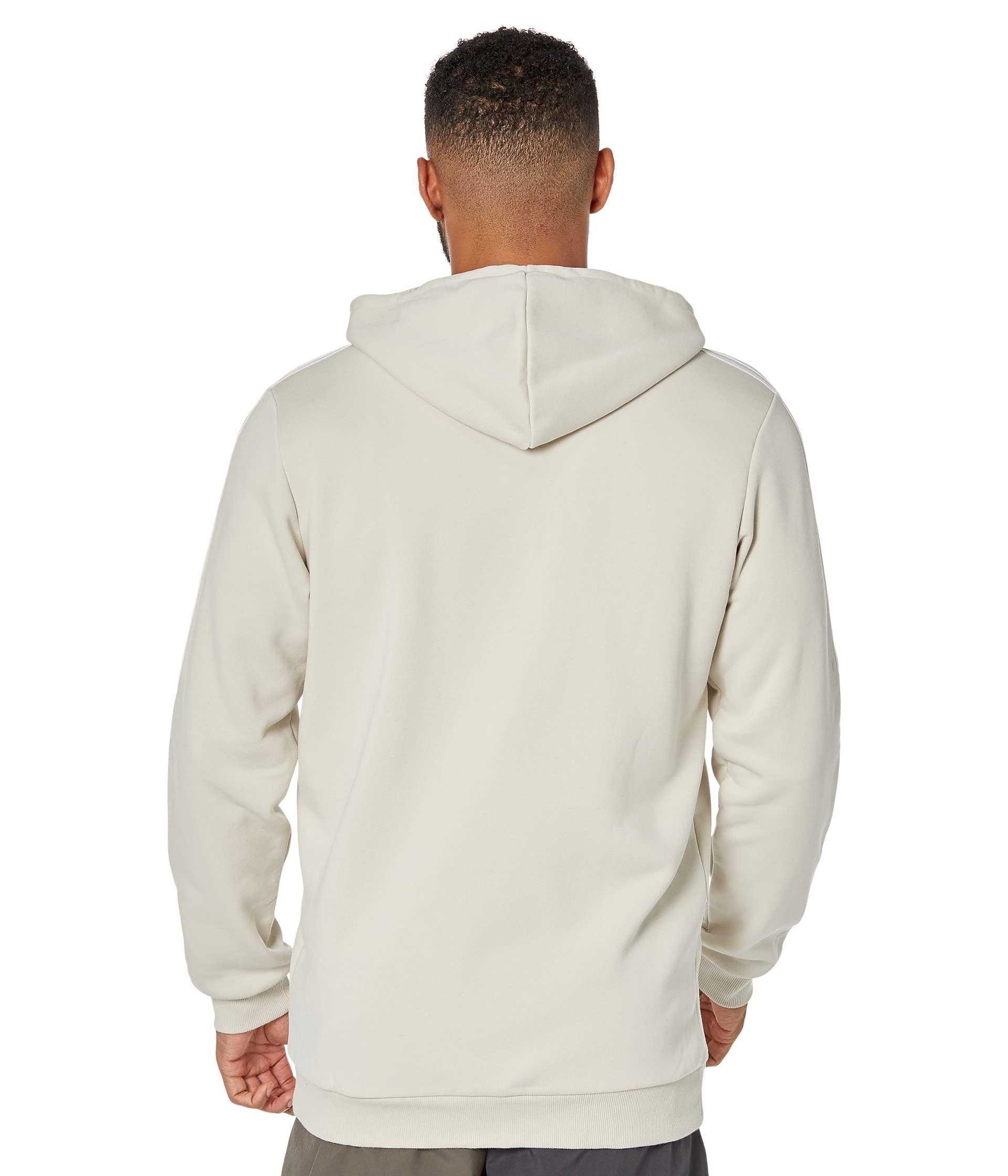 adidas Big Tall Essentials Fleece 3-stripes Full Zip Hoodie in White for  Men | Lyst