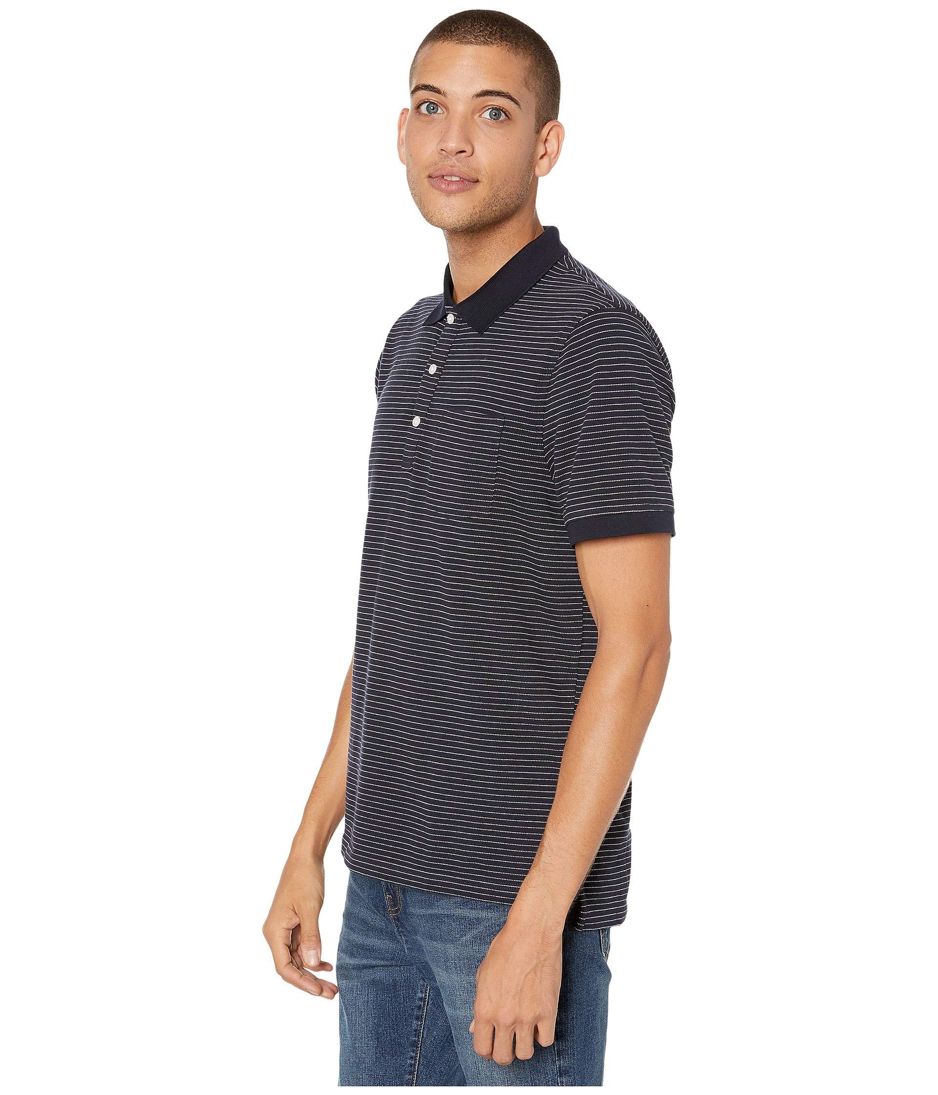 J.Crew Cotton Stretch Pique Polo In Navy Stripe in Blue for Men - Lyst