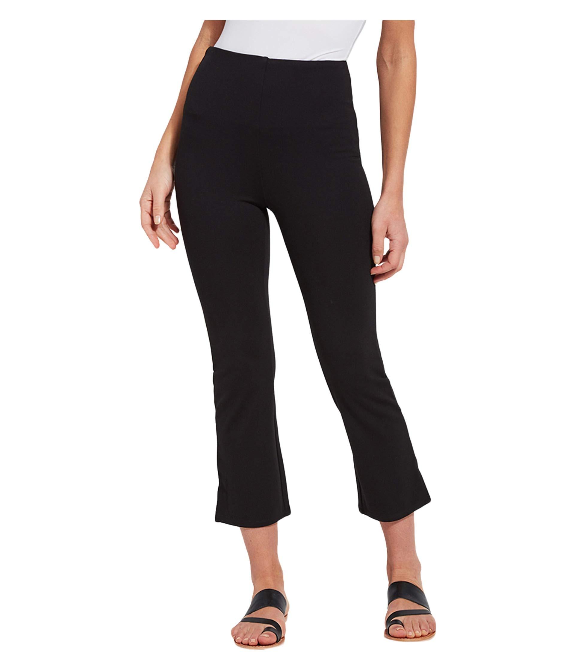 Lyssé Synthetic Cropped Kick Flare Pants In Lightweight Ponte in Black ...