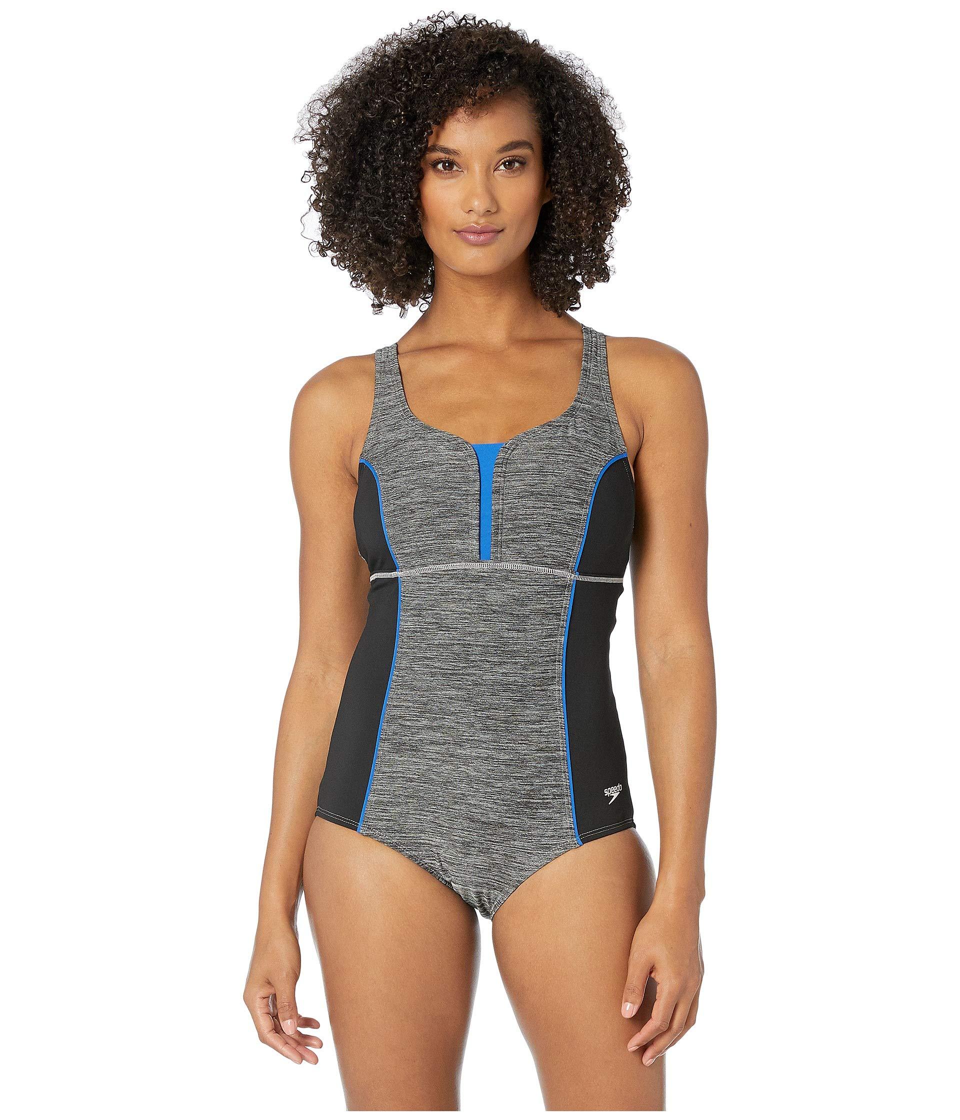 speedo women's texture touchback swimsuit