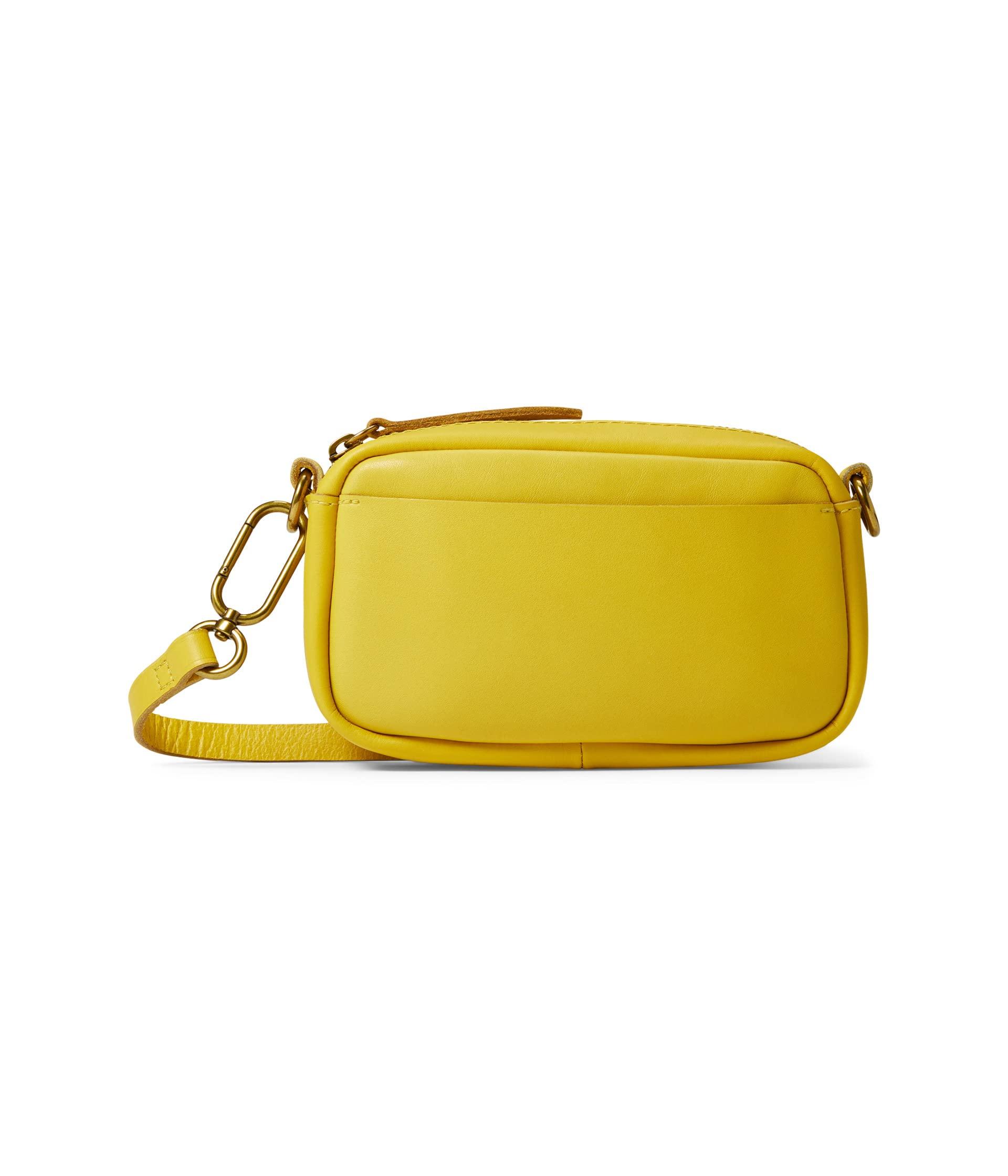 Madewell The Leather Carabiner Mini Crossbody Bag in Yellow | Lyst