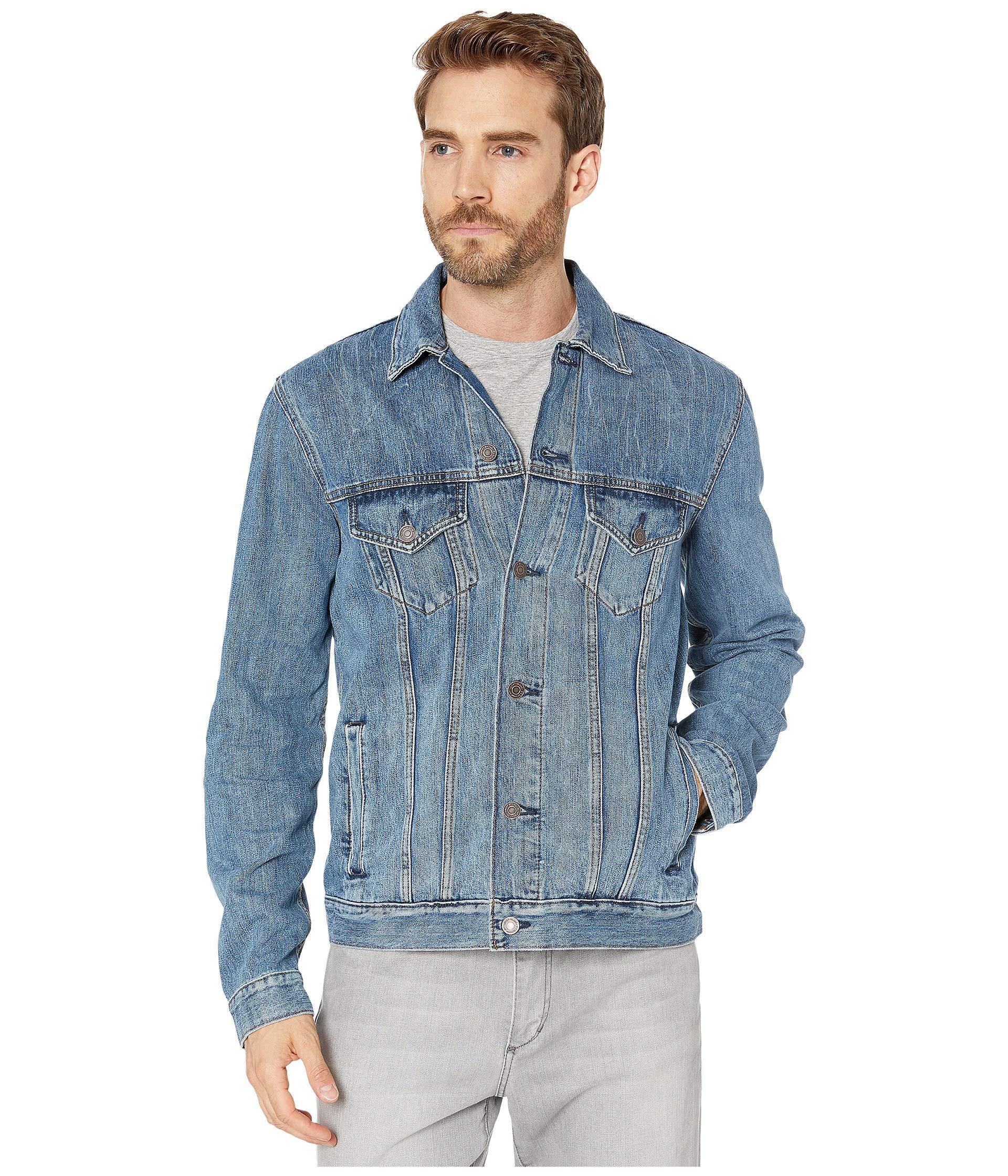 Lucky Brand Denim Medium Blue Trucker Jacket for Men - Lyst