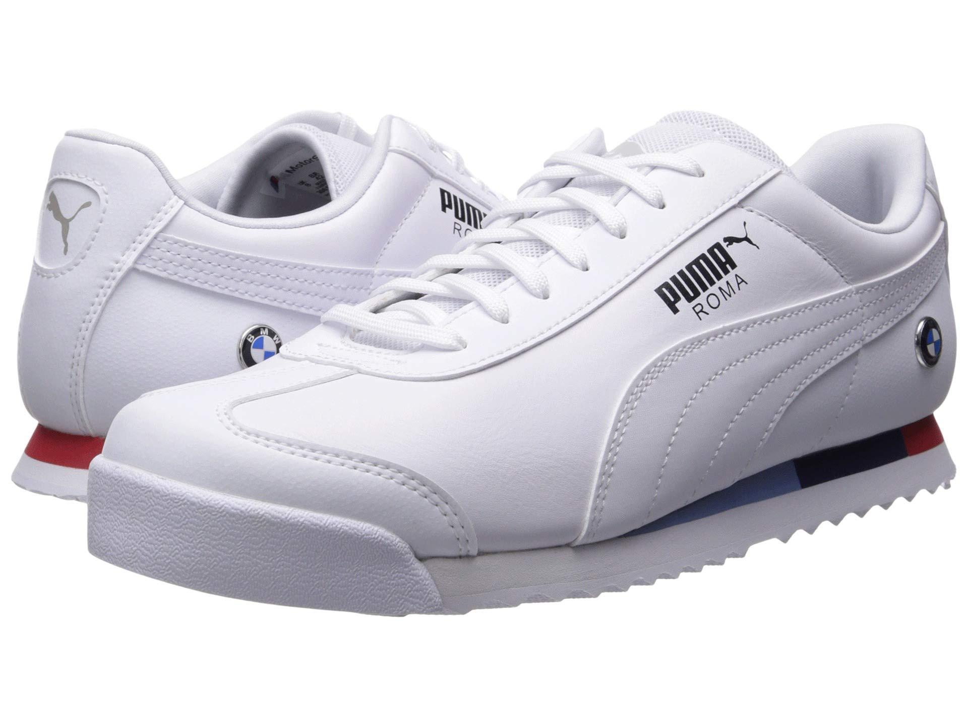 PUMA Leather Bmw Mms Roma ( White/ White) Men's Shoes for Men - Lyst