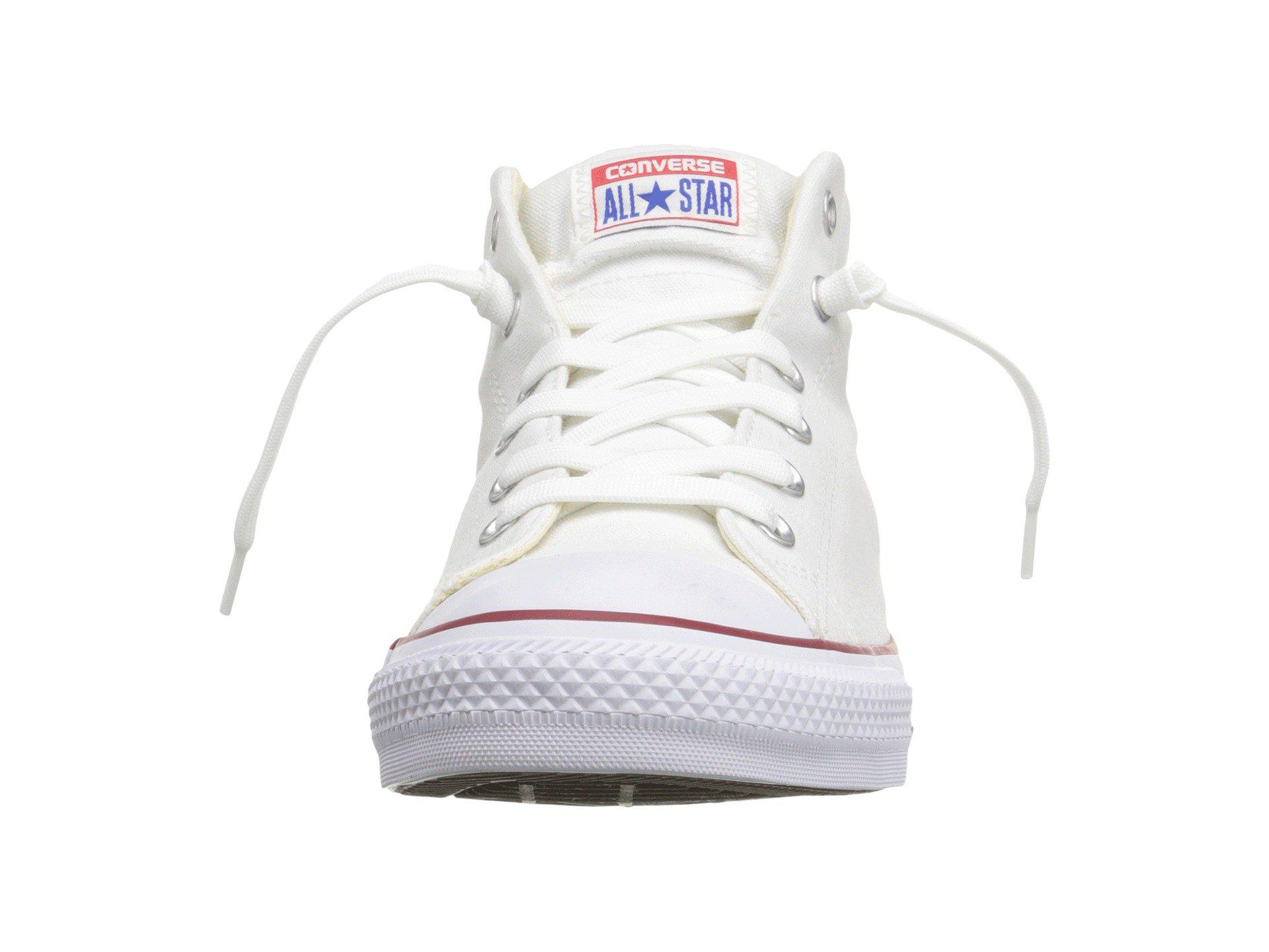 Converse Chuck Taylor(r) All Star(r) Street Core Canvas Mid  (white/natural/white) Lace Up Casual Shoes | Lyst