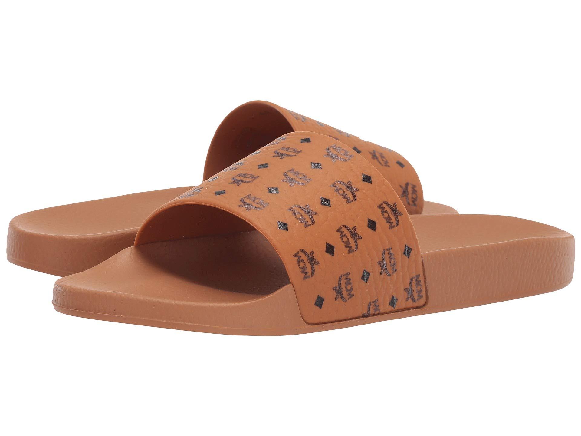 mcm tan slides