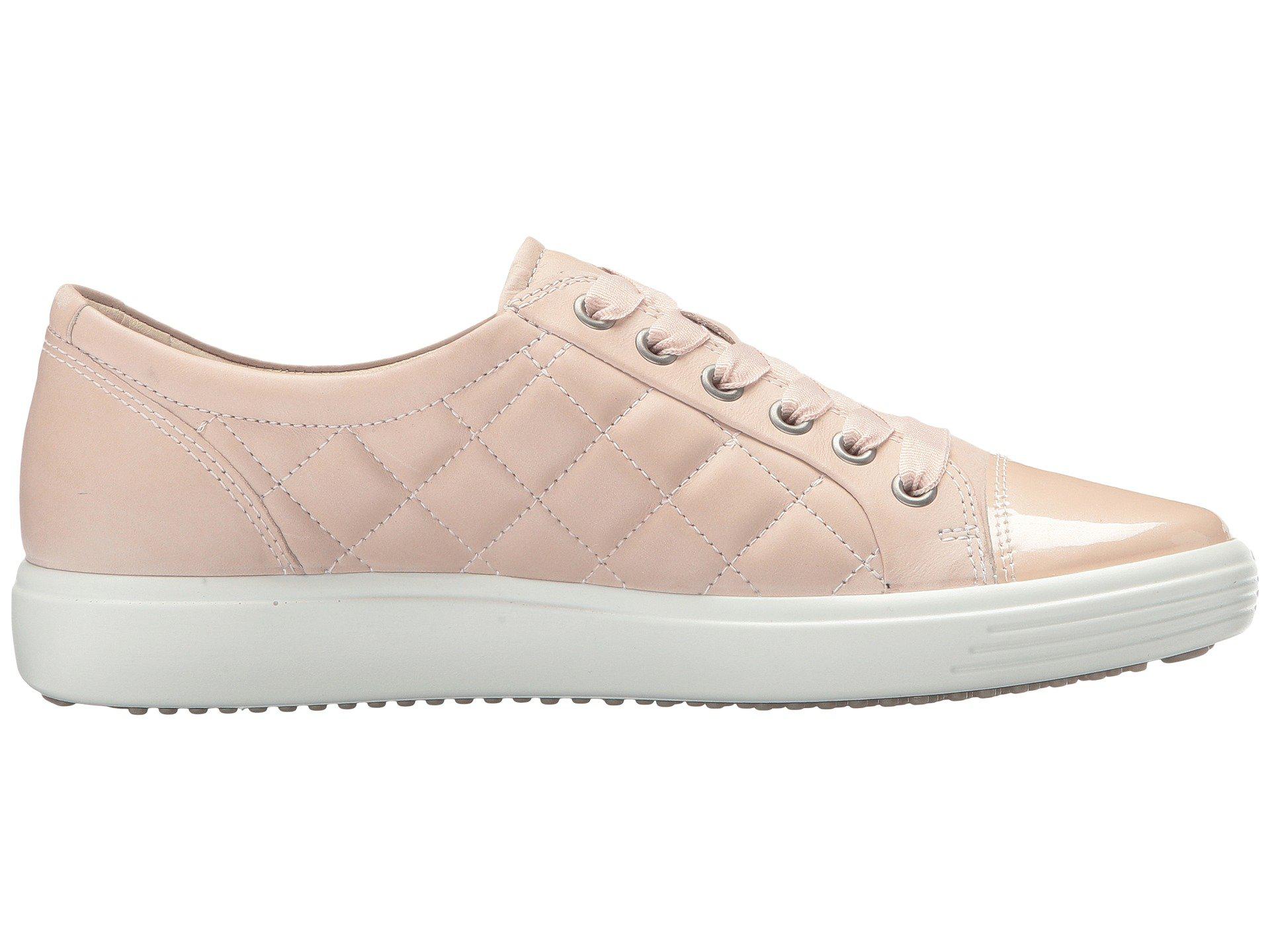 Ecco Leather Soft 7 Quilted Tie (rose Dust/rose Dust) Women's Lace Up  Casual Shoes in Pink | Lyst
