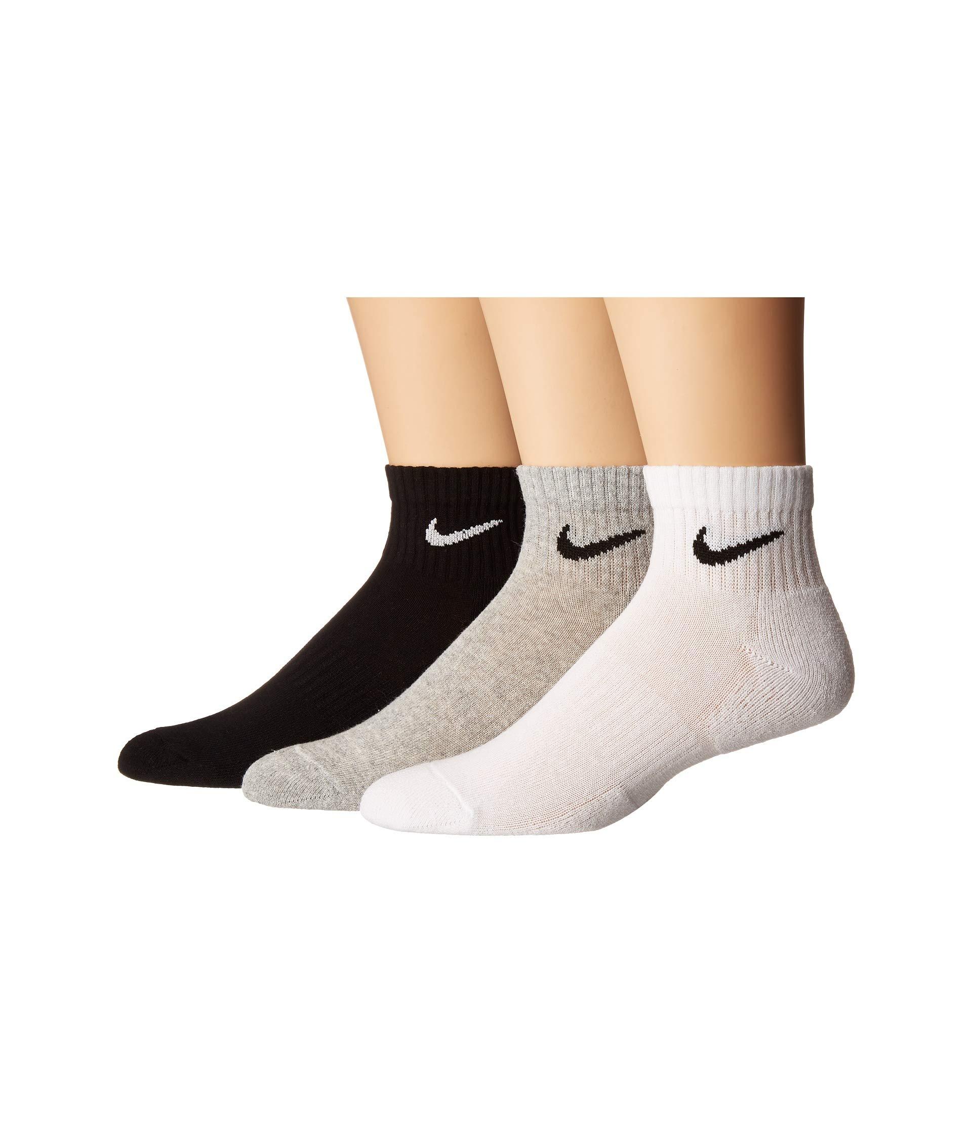 Nike Cotton Everyday Cushion Ankle Socks 3-pair Pack - Lyst