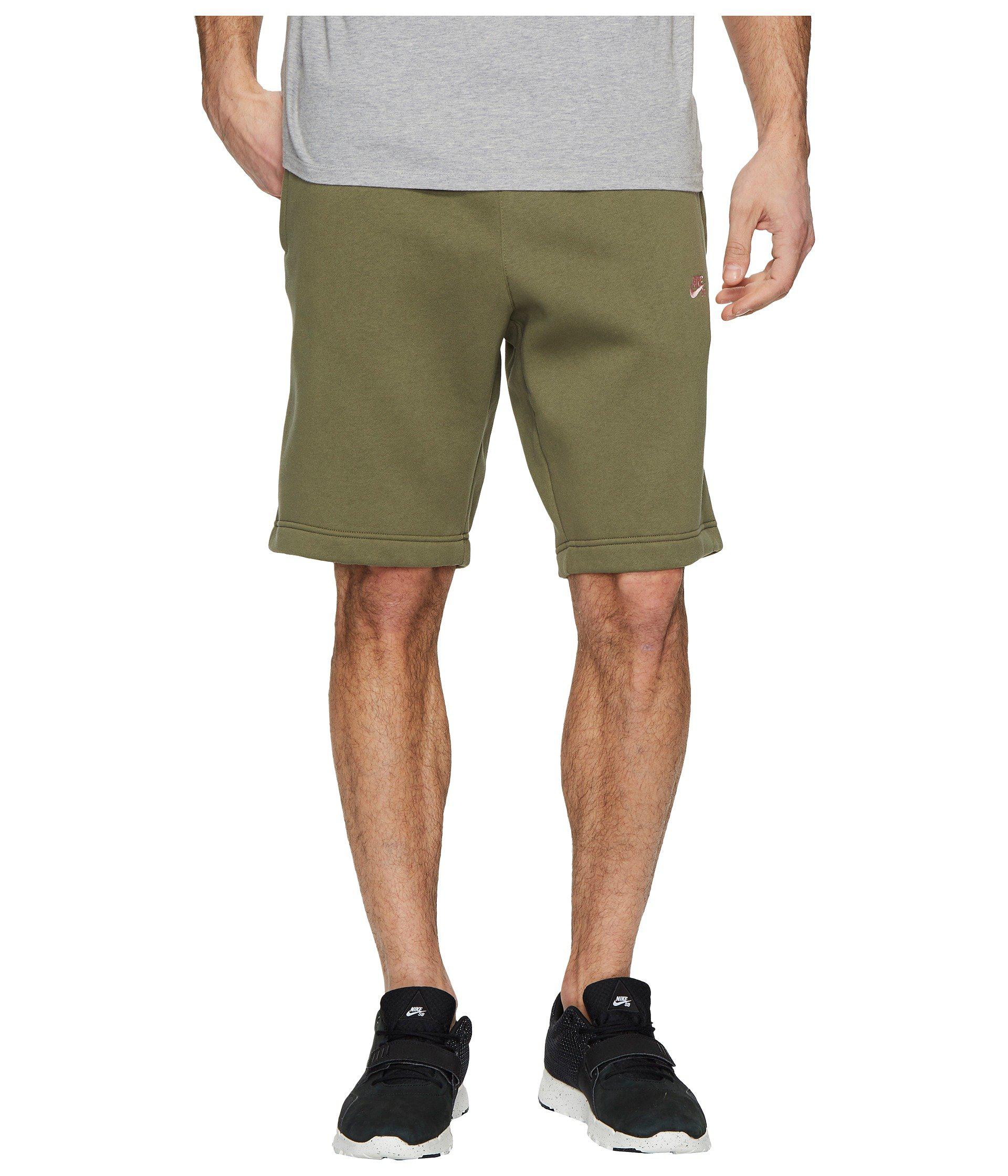 Nike Sb Icon Fleece Short in Green for Men | Lyst