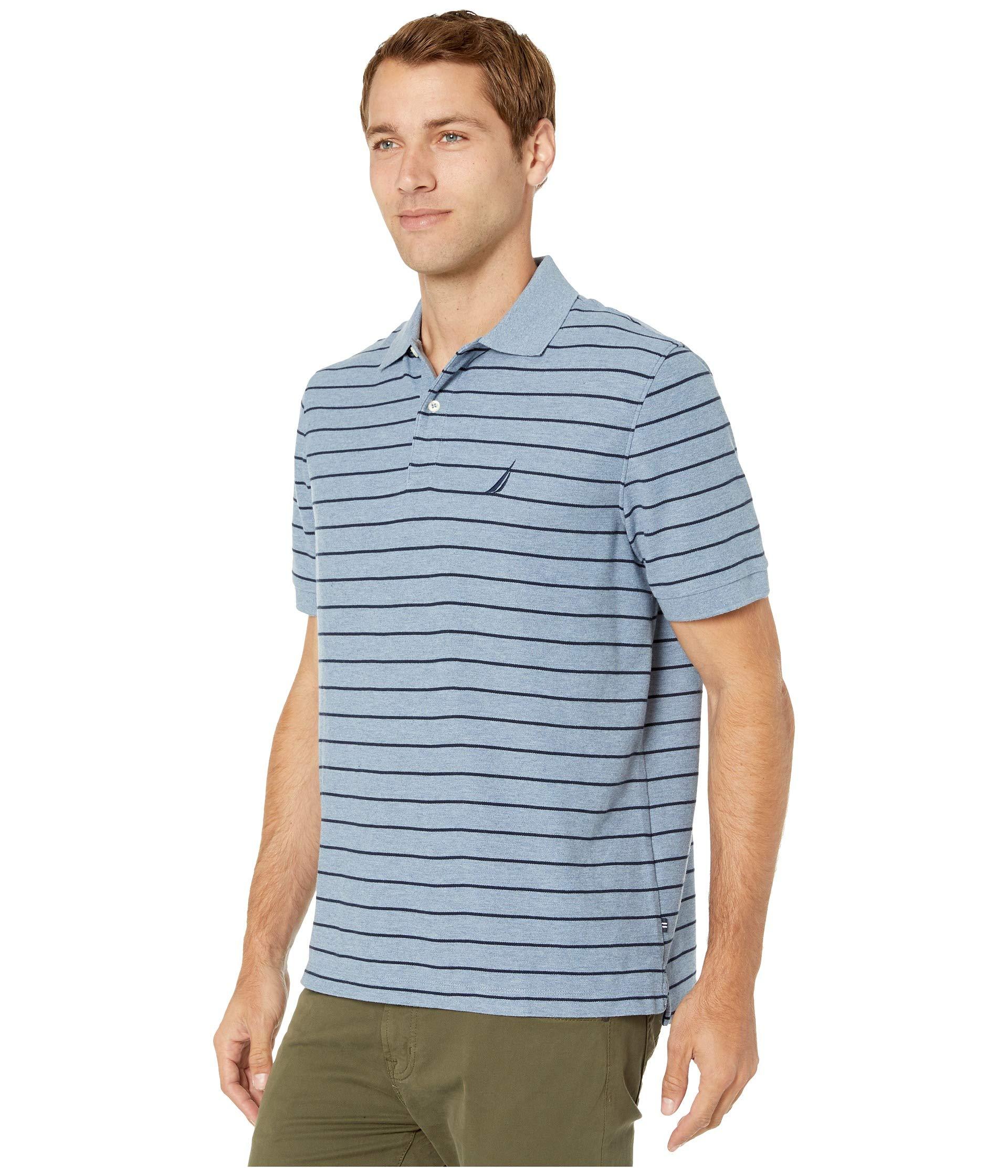 Nautica Cotton Striped Deck Polo Shirt in Blue for Men - Lyst