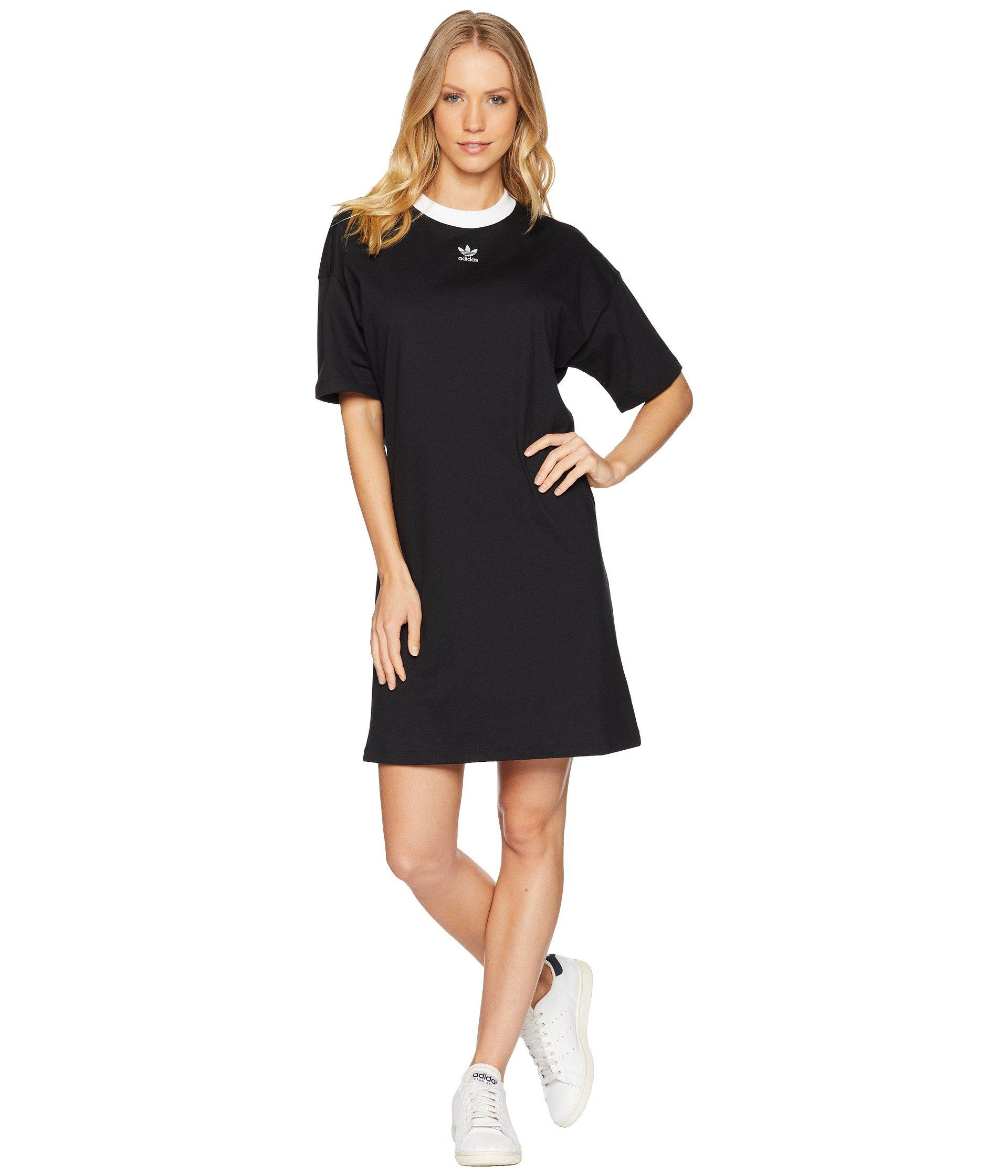 black trefoil dress by adidas