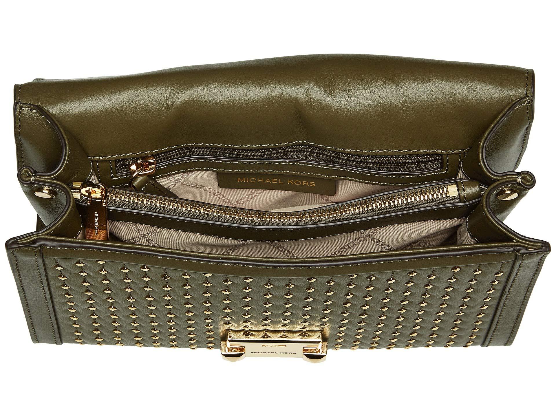 MICHAEL Michael Kors Leather Whitney Large Shoulder (olive) Shoulder