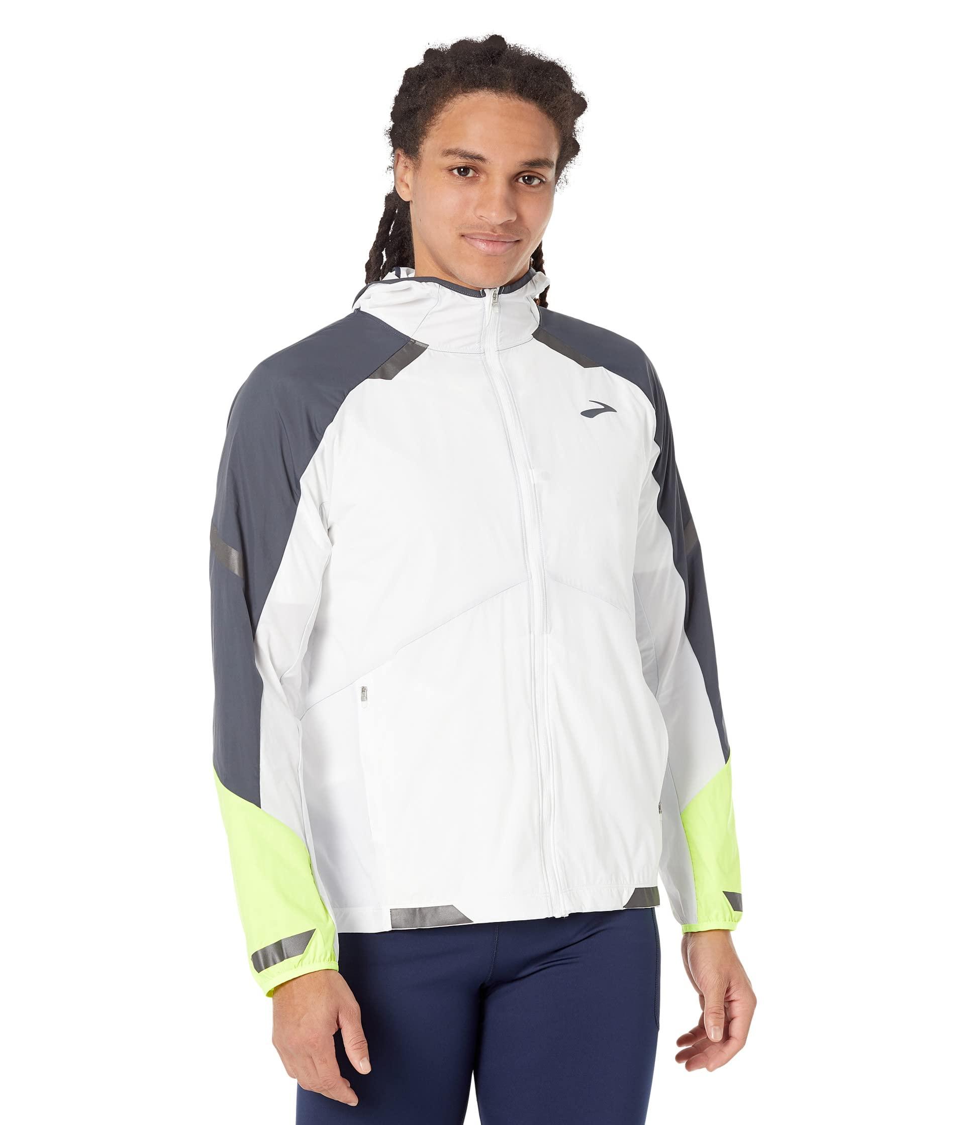 Brooks Synthetic Run Visible Convertible Jacket in White for Men Lyst