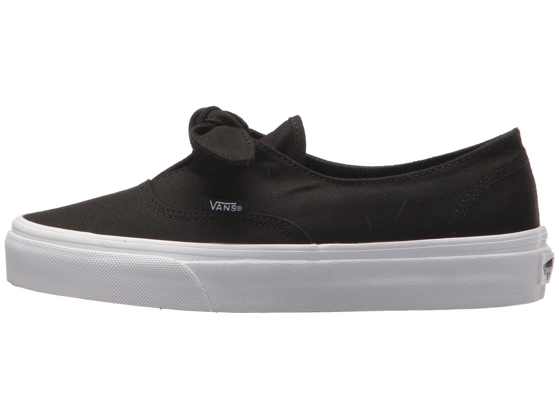 Vans 'authentic Knotted' Canvas Skate Slip-ons in Black | Lyst