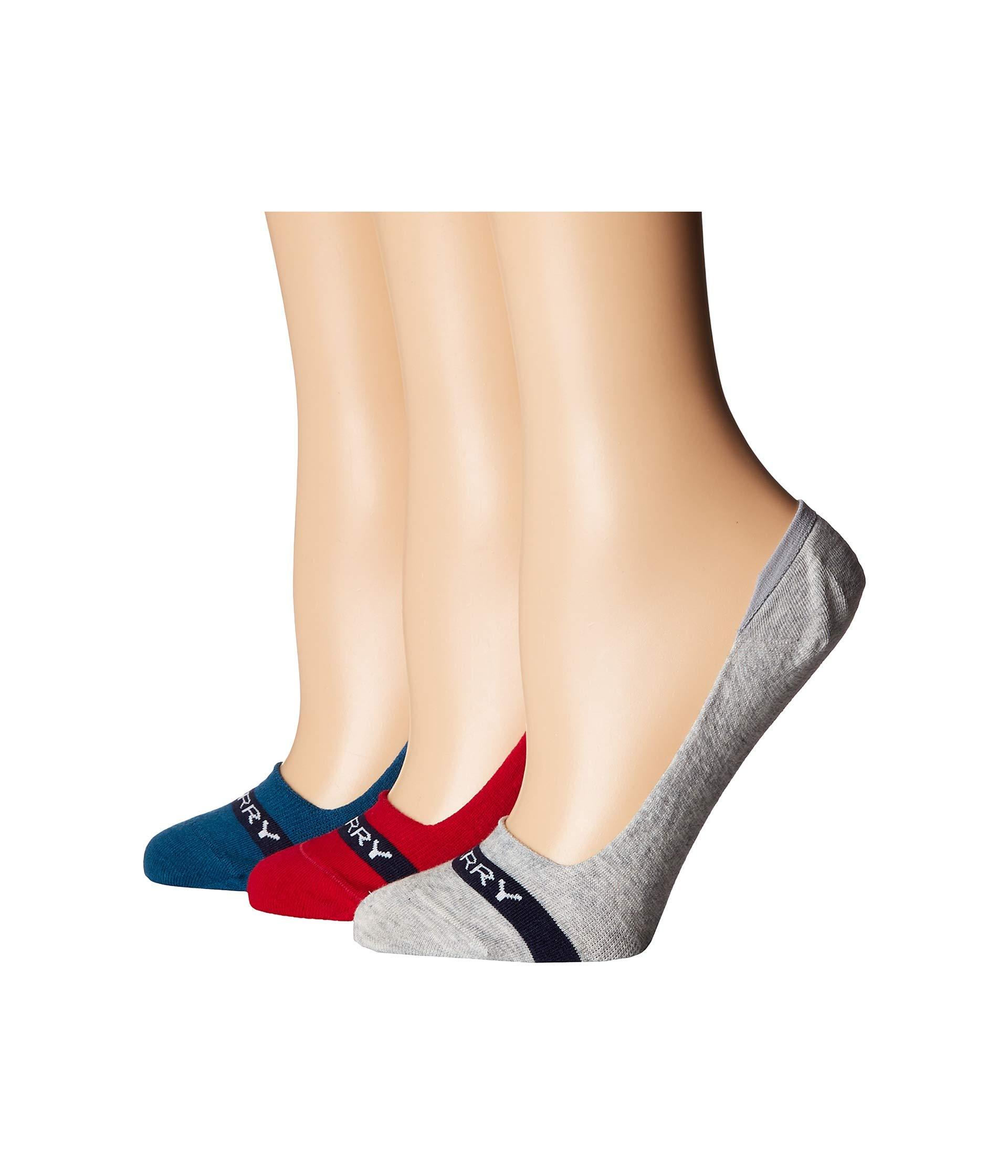Sperry TopSider Cotton 3 Pack Signature Invisible No Show Liner Socks