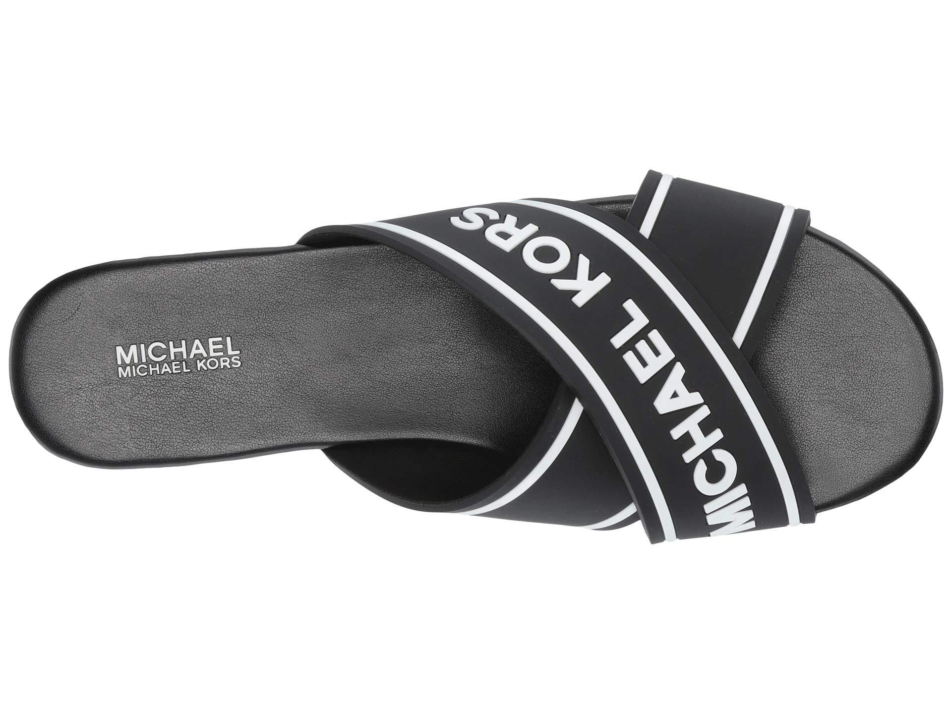 demi logo tape slide sandal