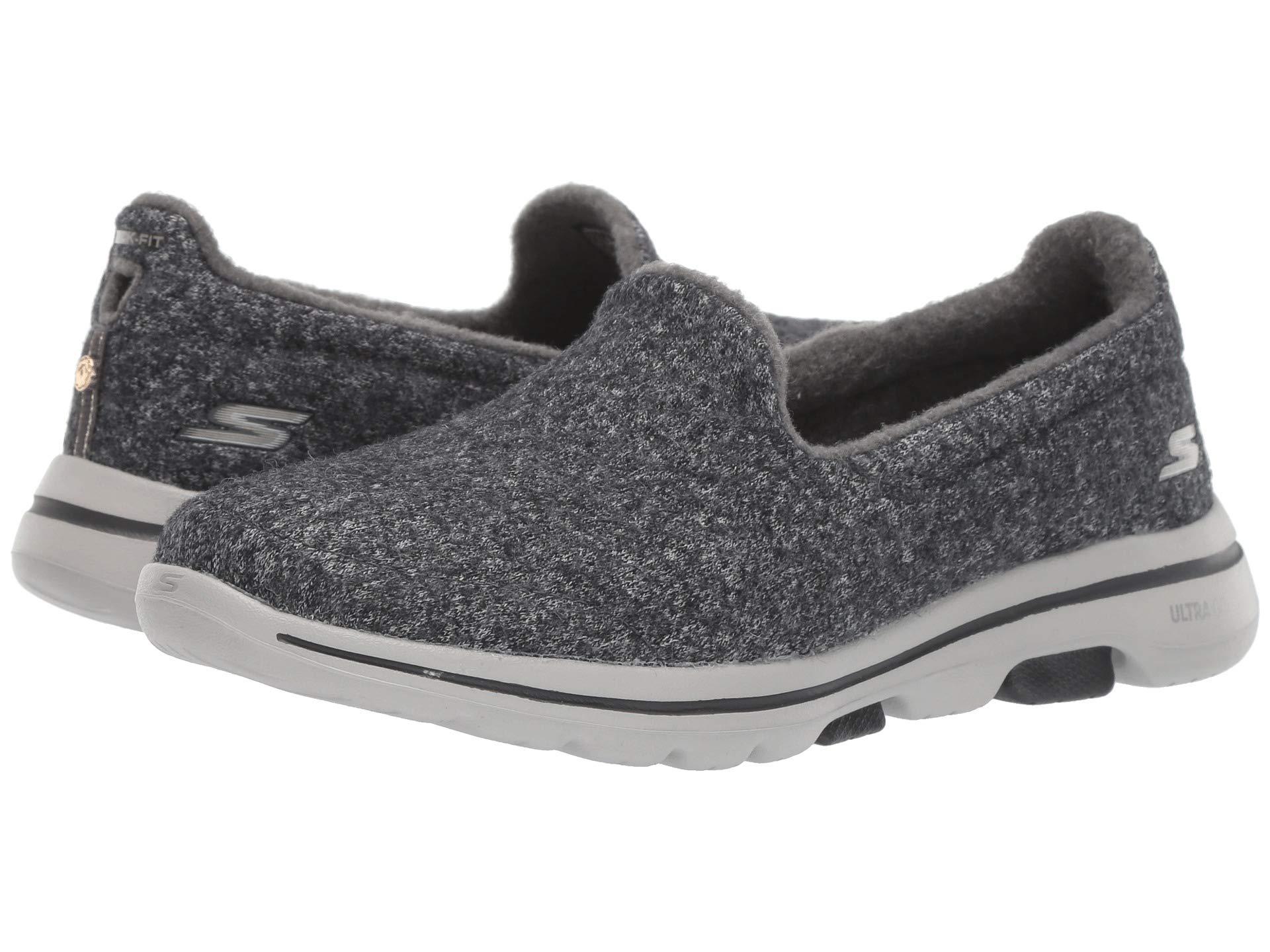 Skechers Go Walk 5 Wash-a-wool in Gray | Lyst