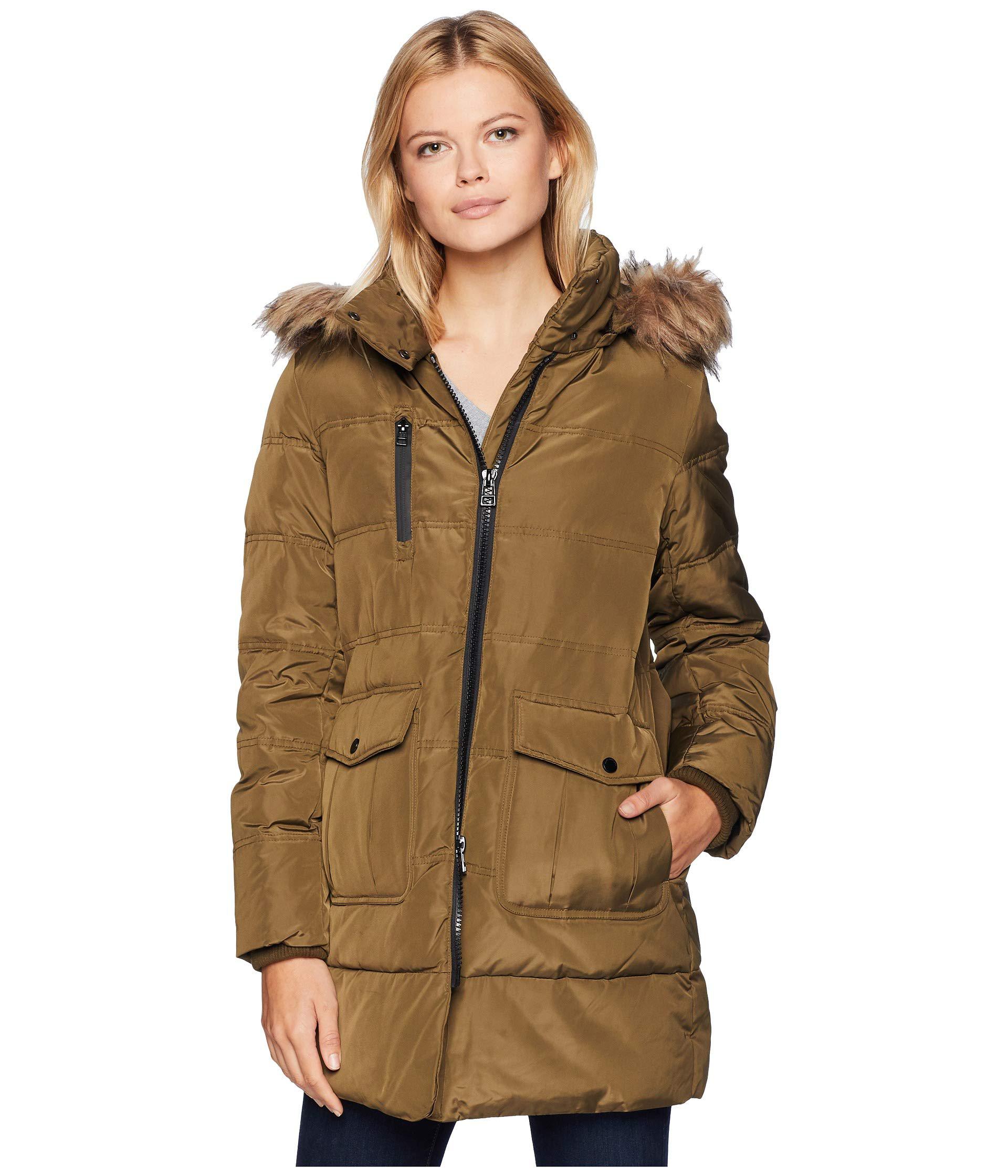 marc new york astoria faux fur trim anorak