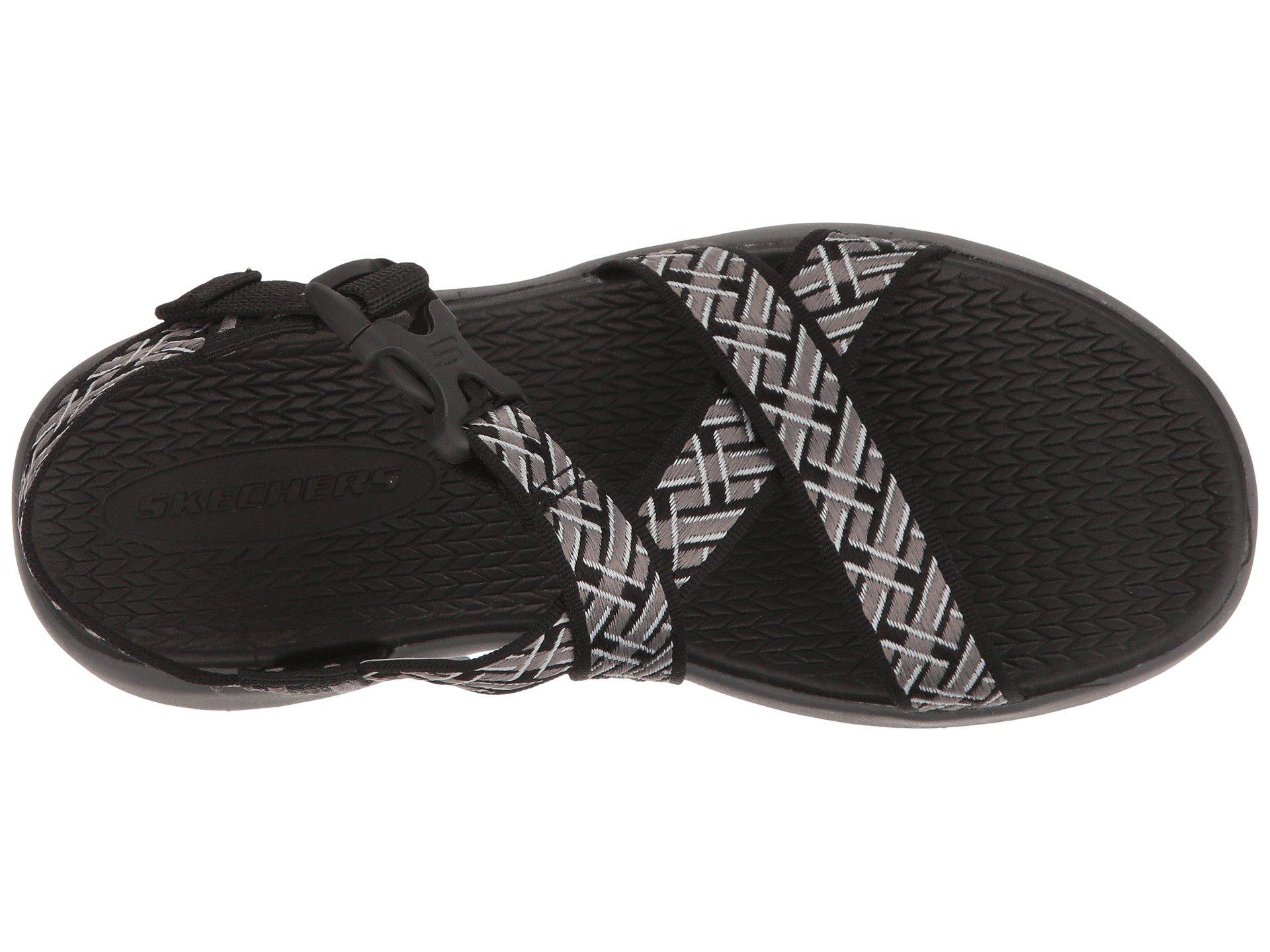 Skechers Synthetic Outdoor Adjustable Sandal in Black/Gray ...