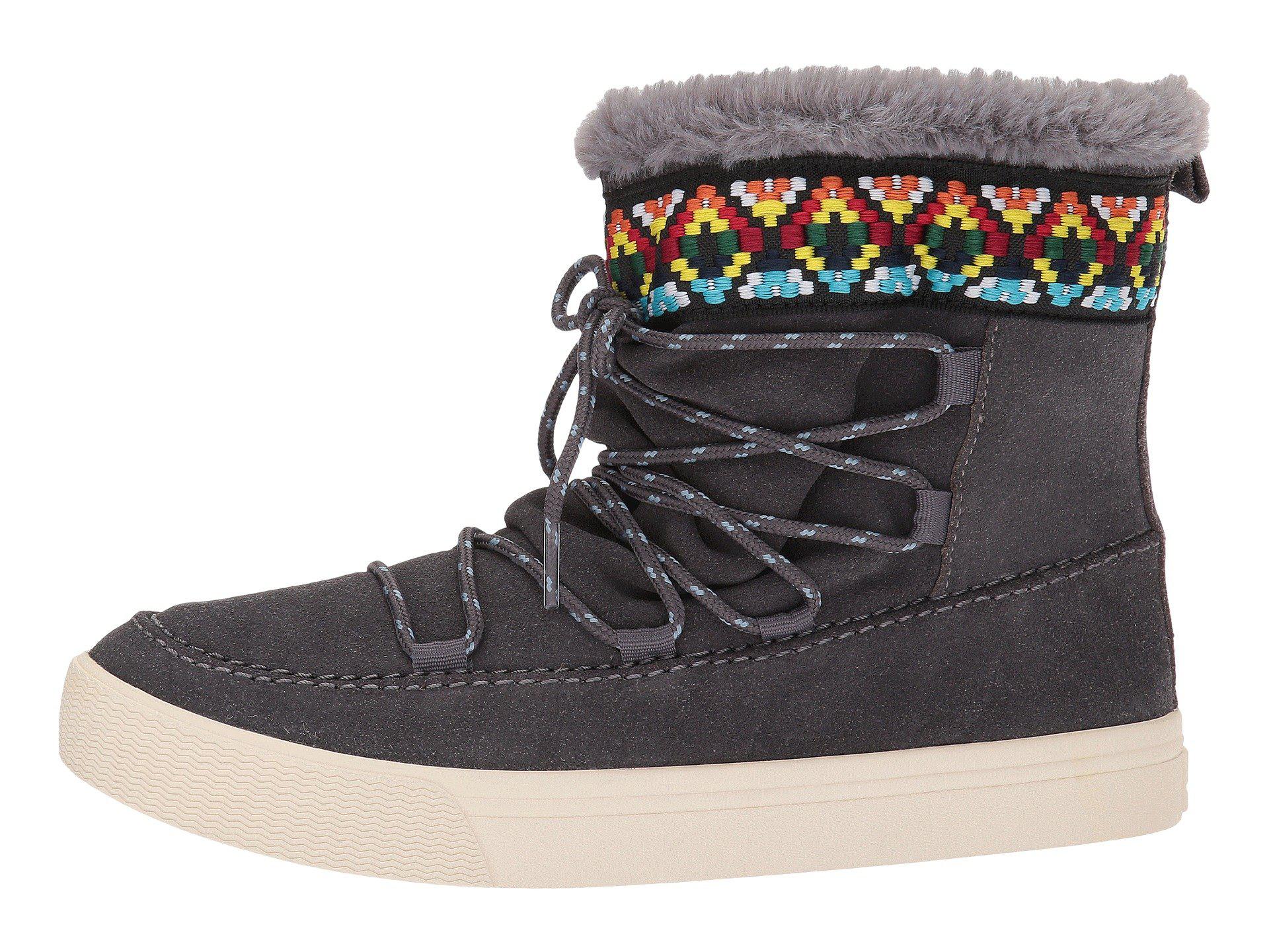 TOMS Suede Alpine Faux Fur Lined Boot in Gray Lyst