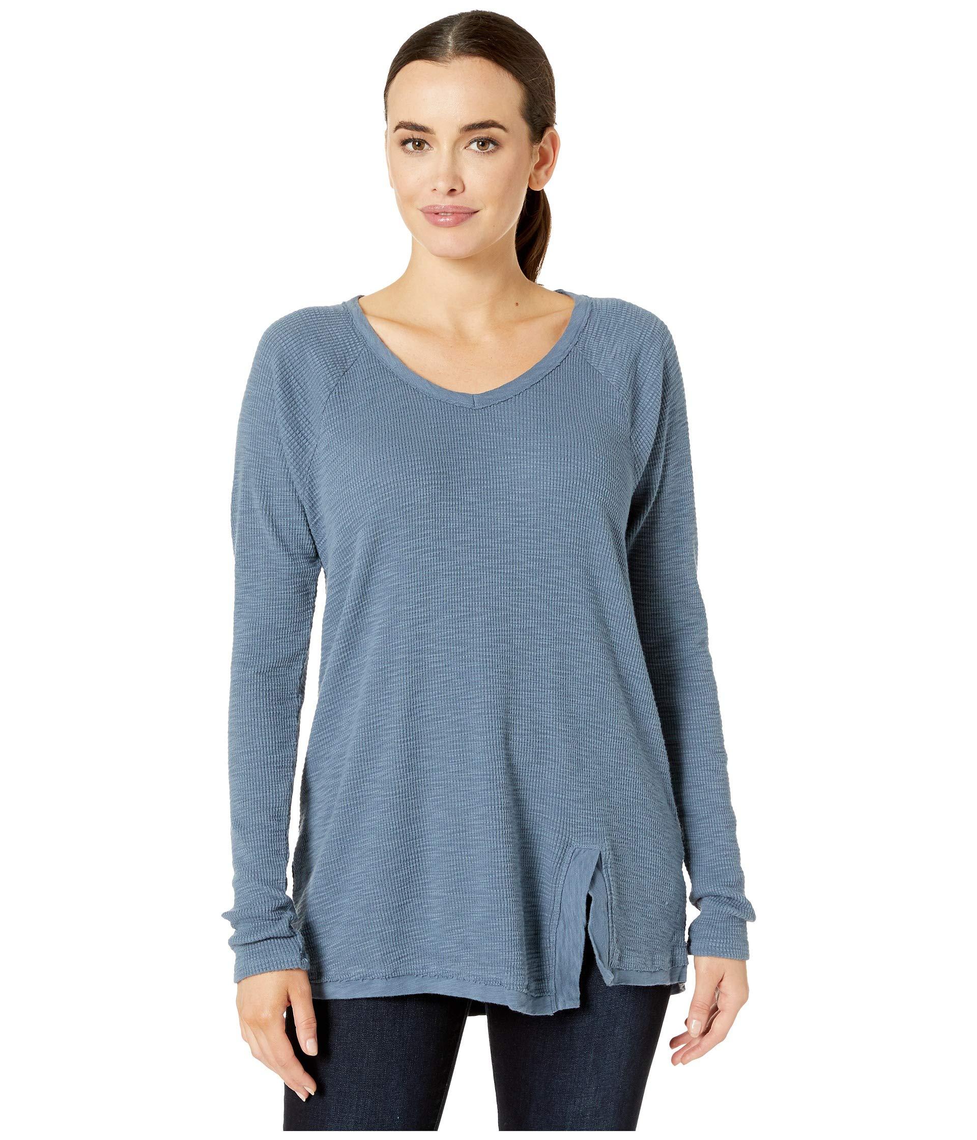 Mod-O-Doc Womens Slub Jersey Long Sleeve Turtleneck Tee with Back Slit