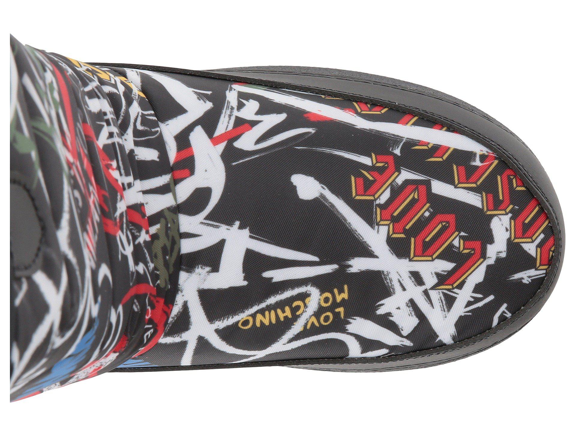 moschino graffiti boots