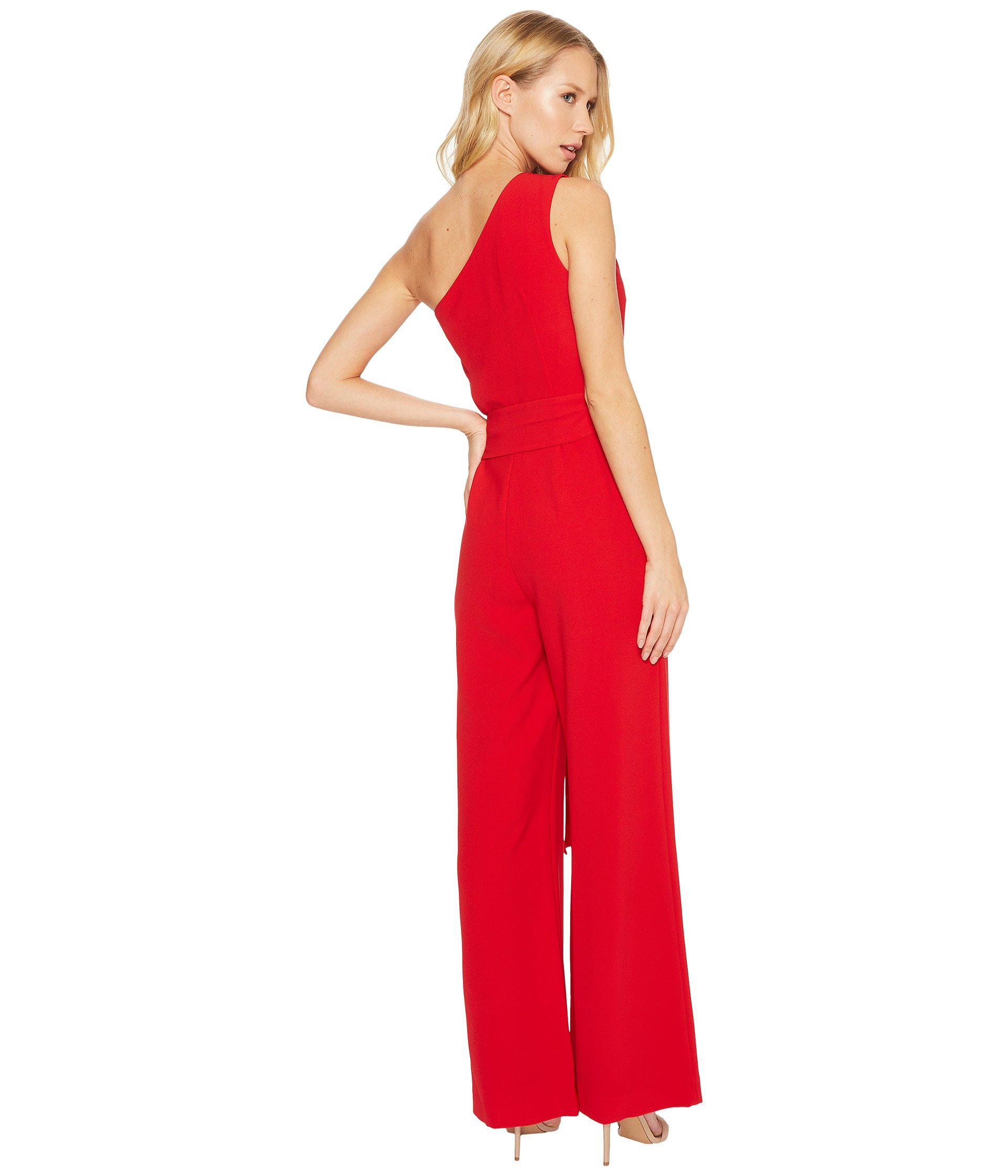 tahari red jumpsuit