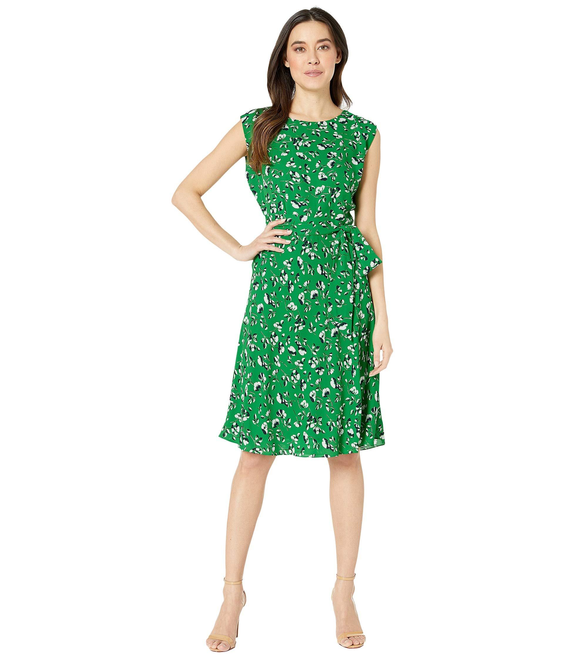 ralph lauren green floral dress