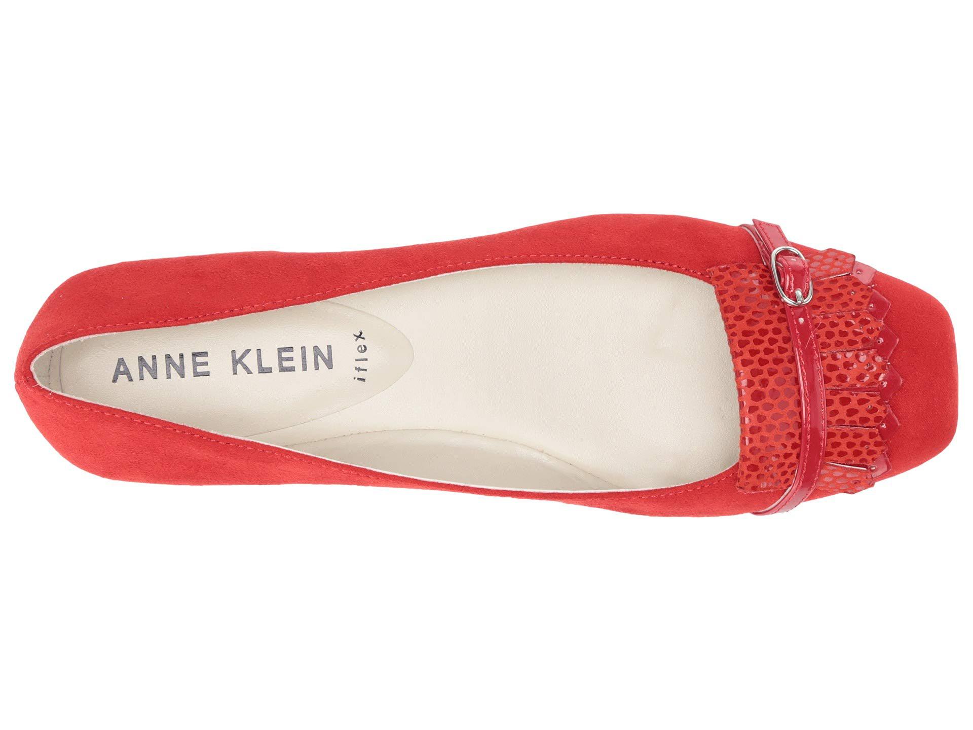 anne klein red flats