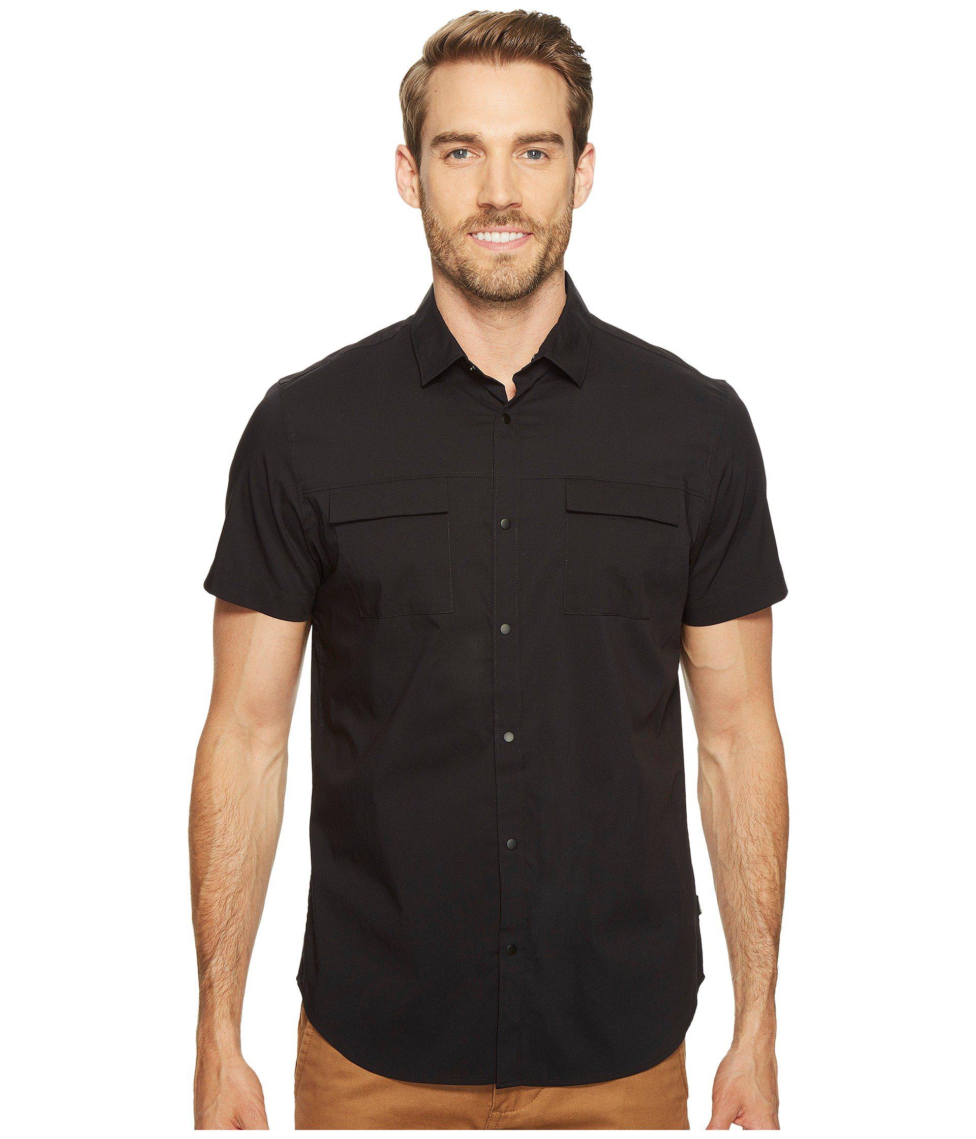 calvin klein black button down shirt
