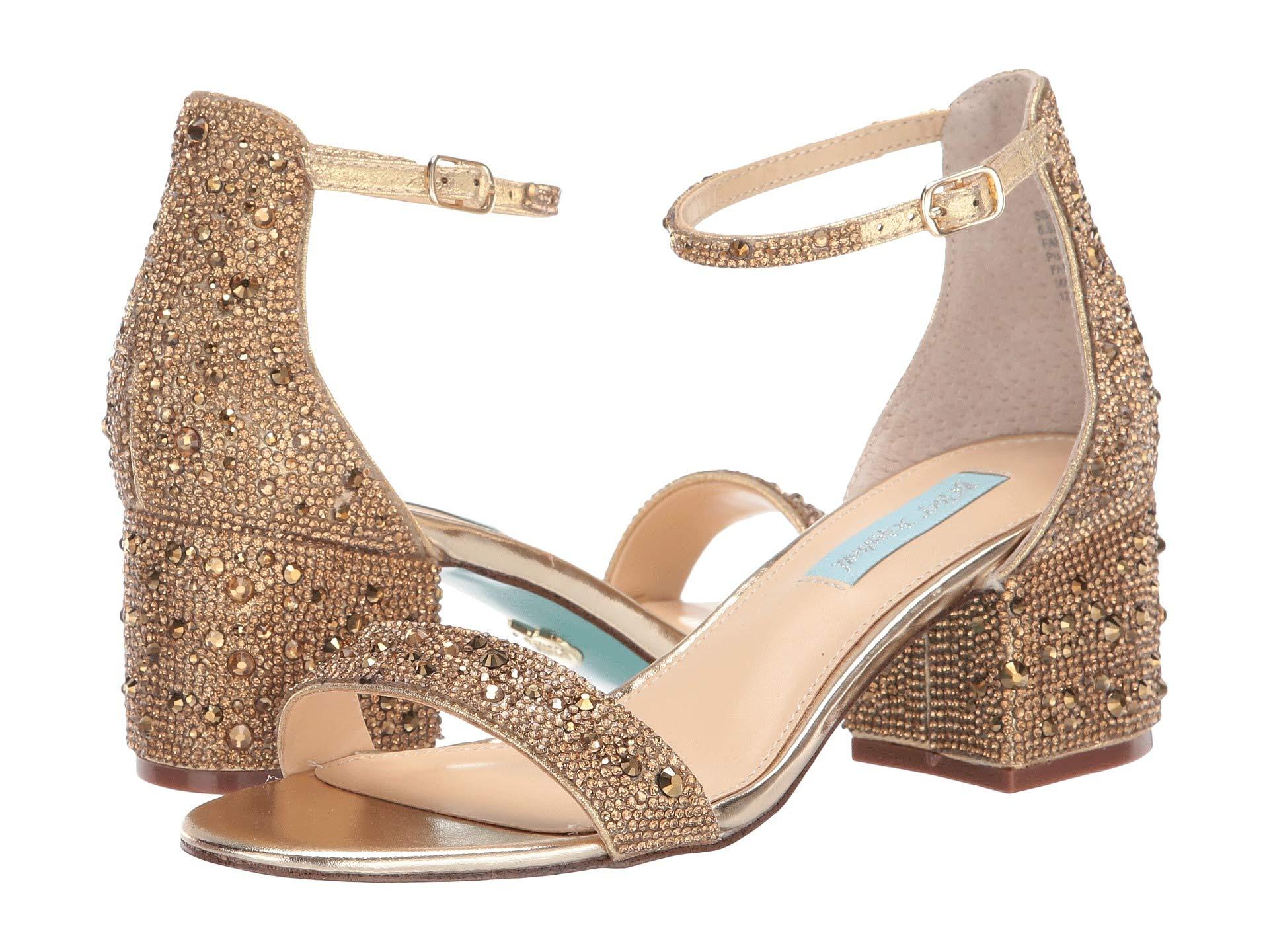 Betsey Johnson Synthetic Mari Heeled Sandal in Gold (Metallic) - Save 18% - Lyst