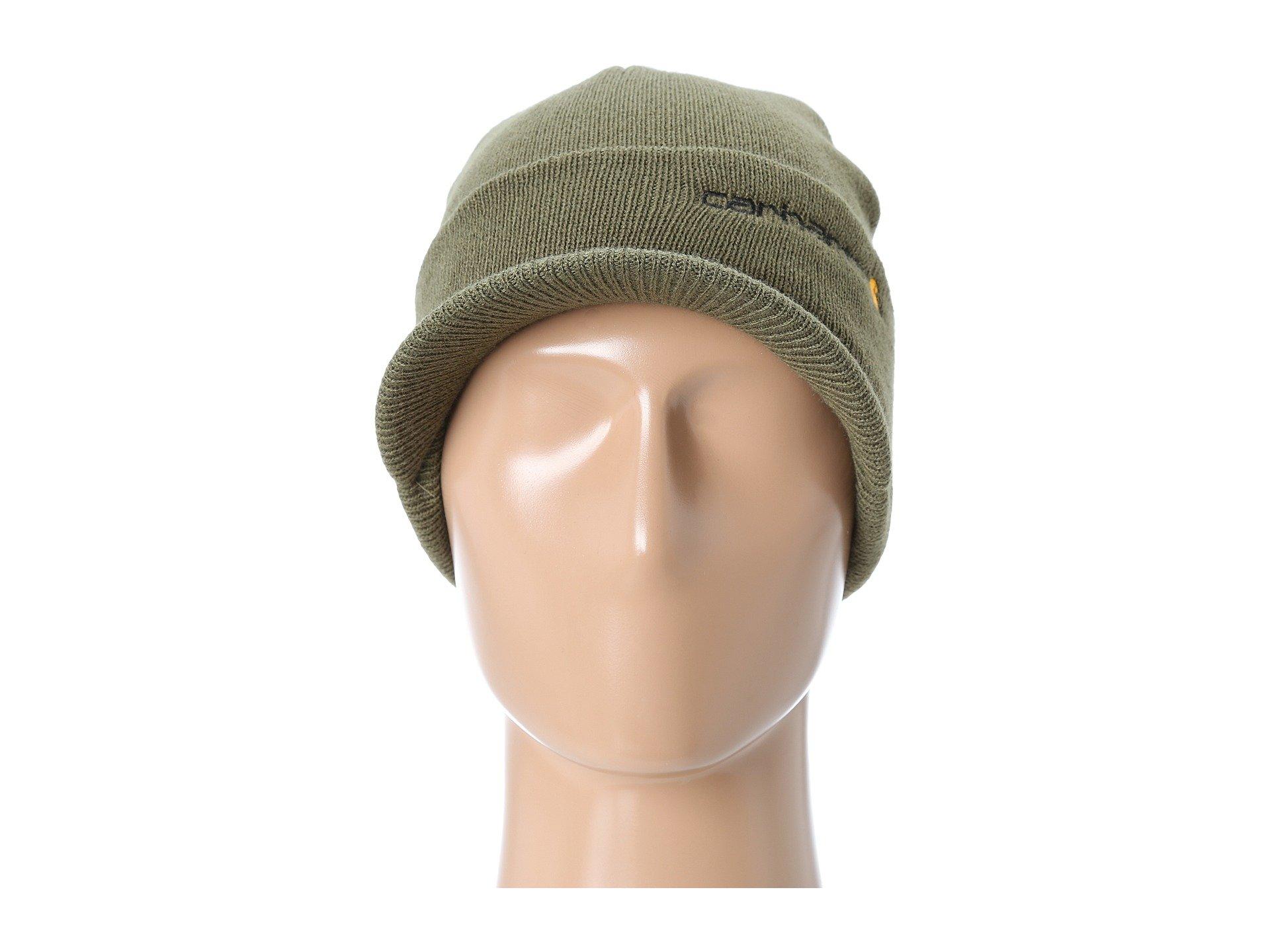 Carhartt Knit Hat With Visor (coal Heather) Caps in Green for Men Lyst
