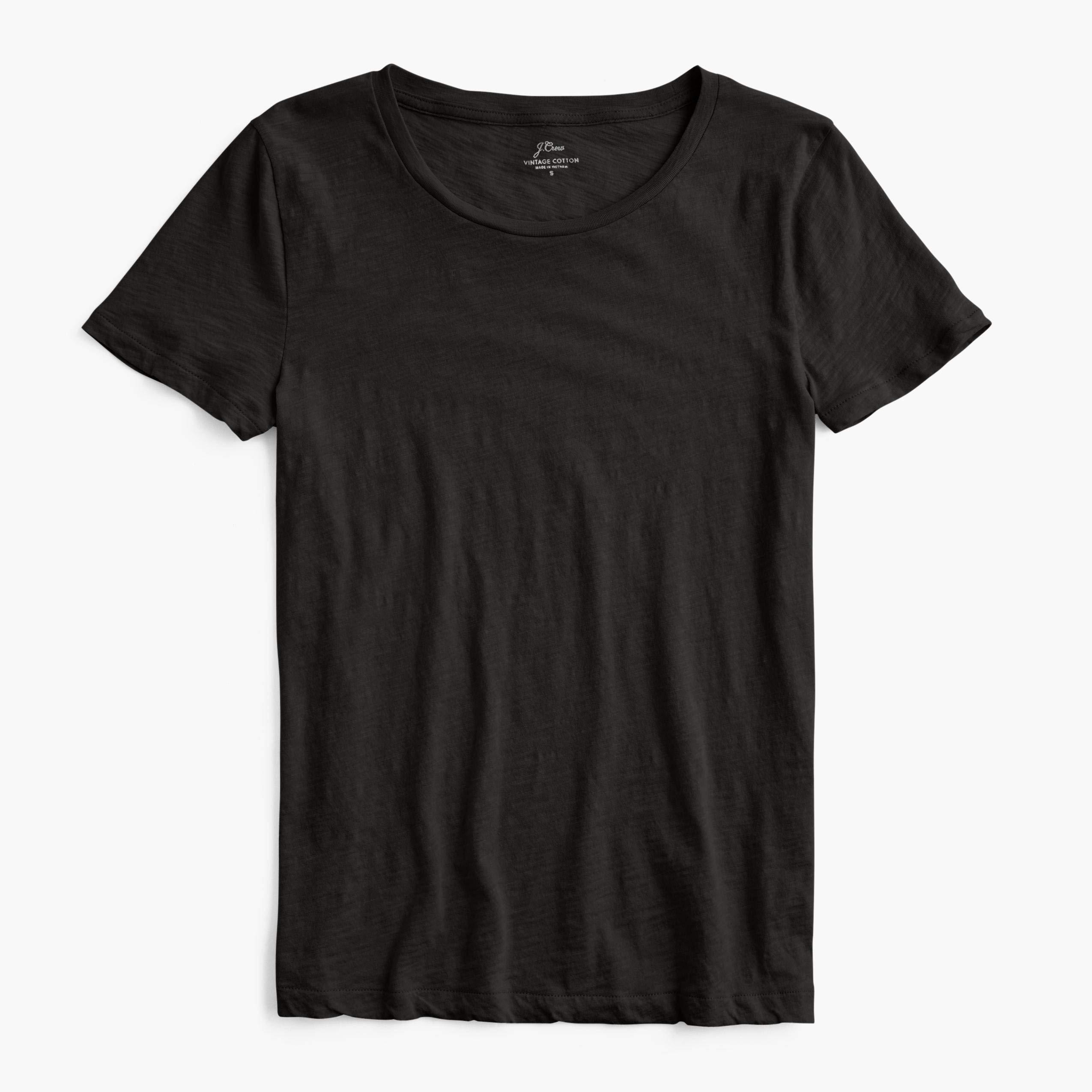 J.Crew Vintage Cotton Crew Neck T-shirt in Black - Lyst