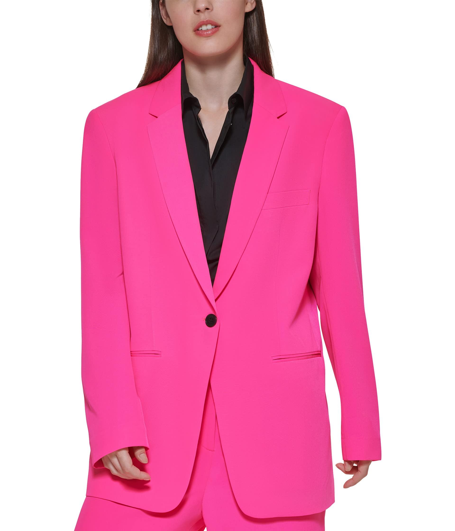 DKNY Boyfriend Blazer in Pink | Lyst