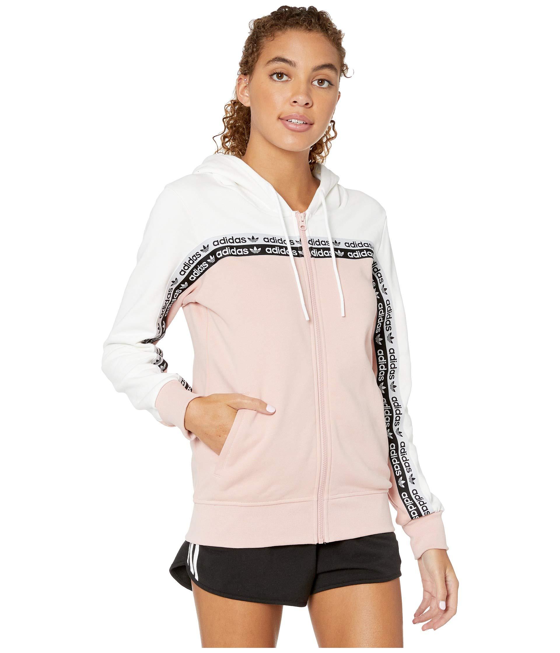 adidas originals tape full zip hoodie
