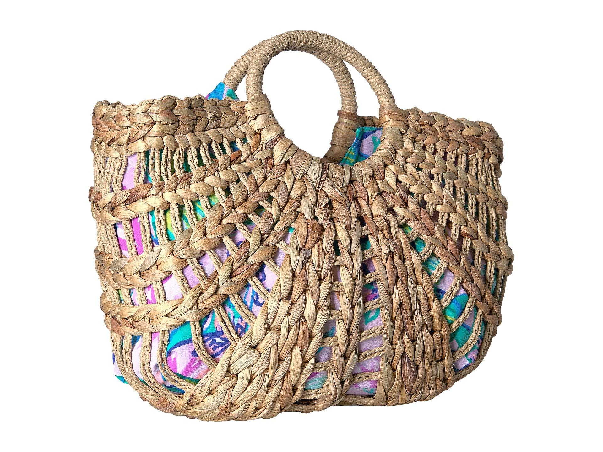 lilly pulitzer straw tote
