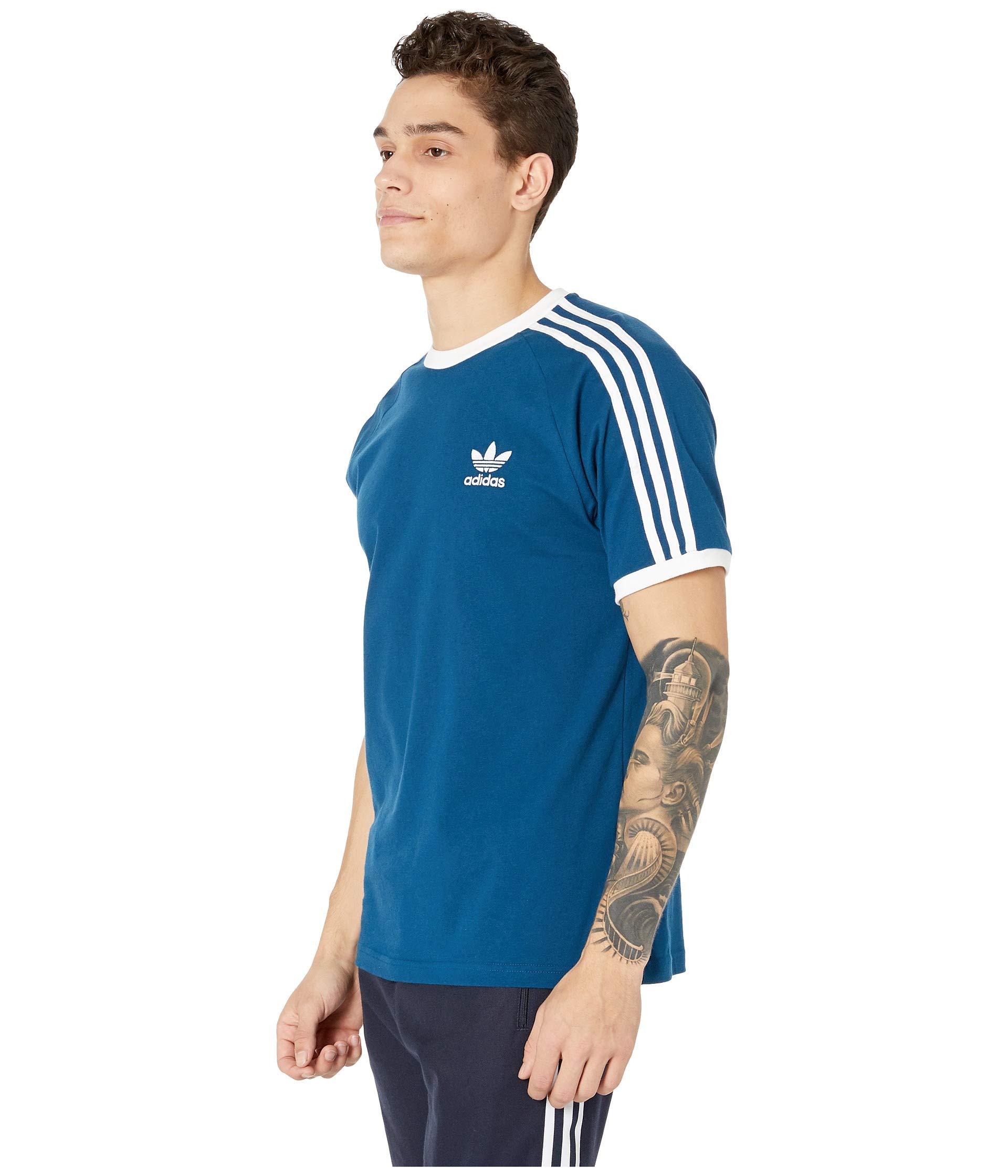 adidas Originals Cotton 3-stripes Tee (legend Marine) Men's T Shirt in Blue  for Men - Lyst