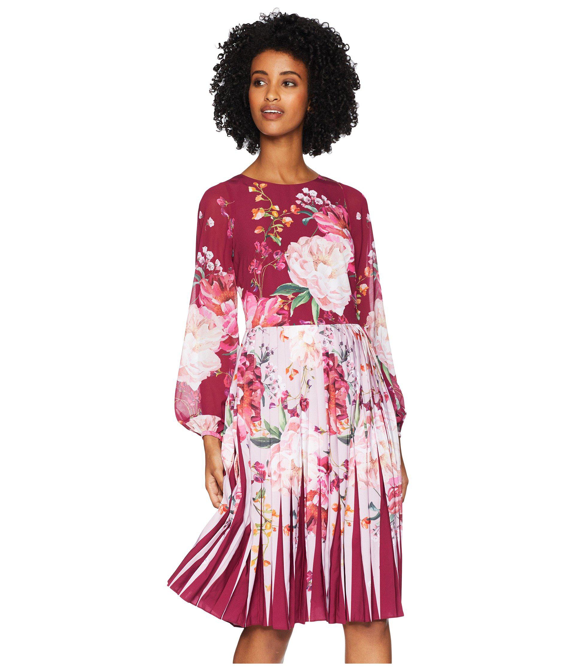 esperan serenity contrast pleat dress