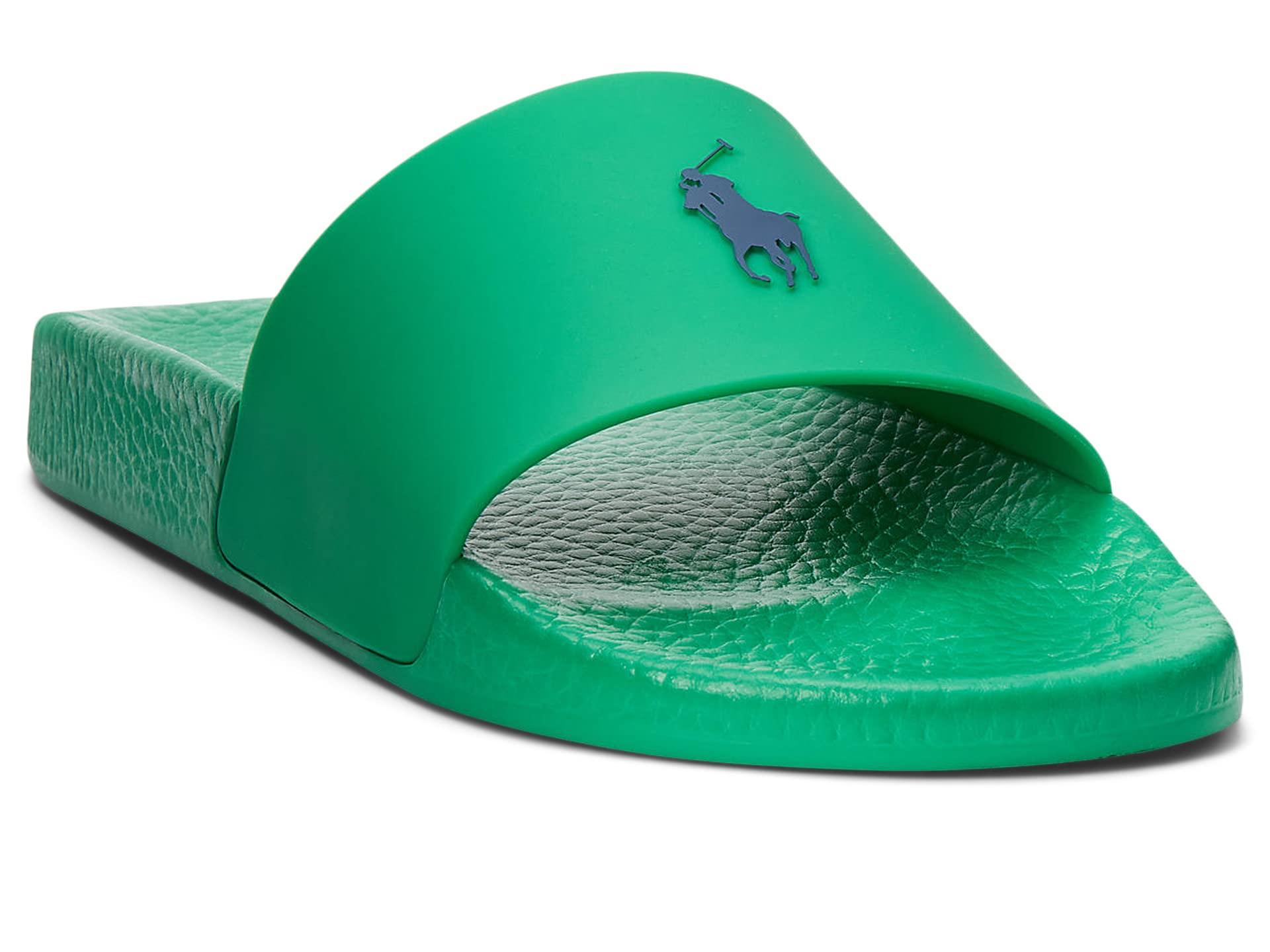 Polo Ralph Lauren Polo Slide Sandal in Green for Men | Lyst