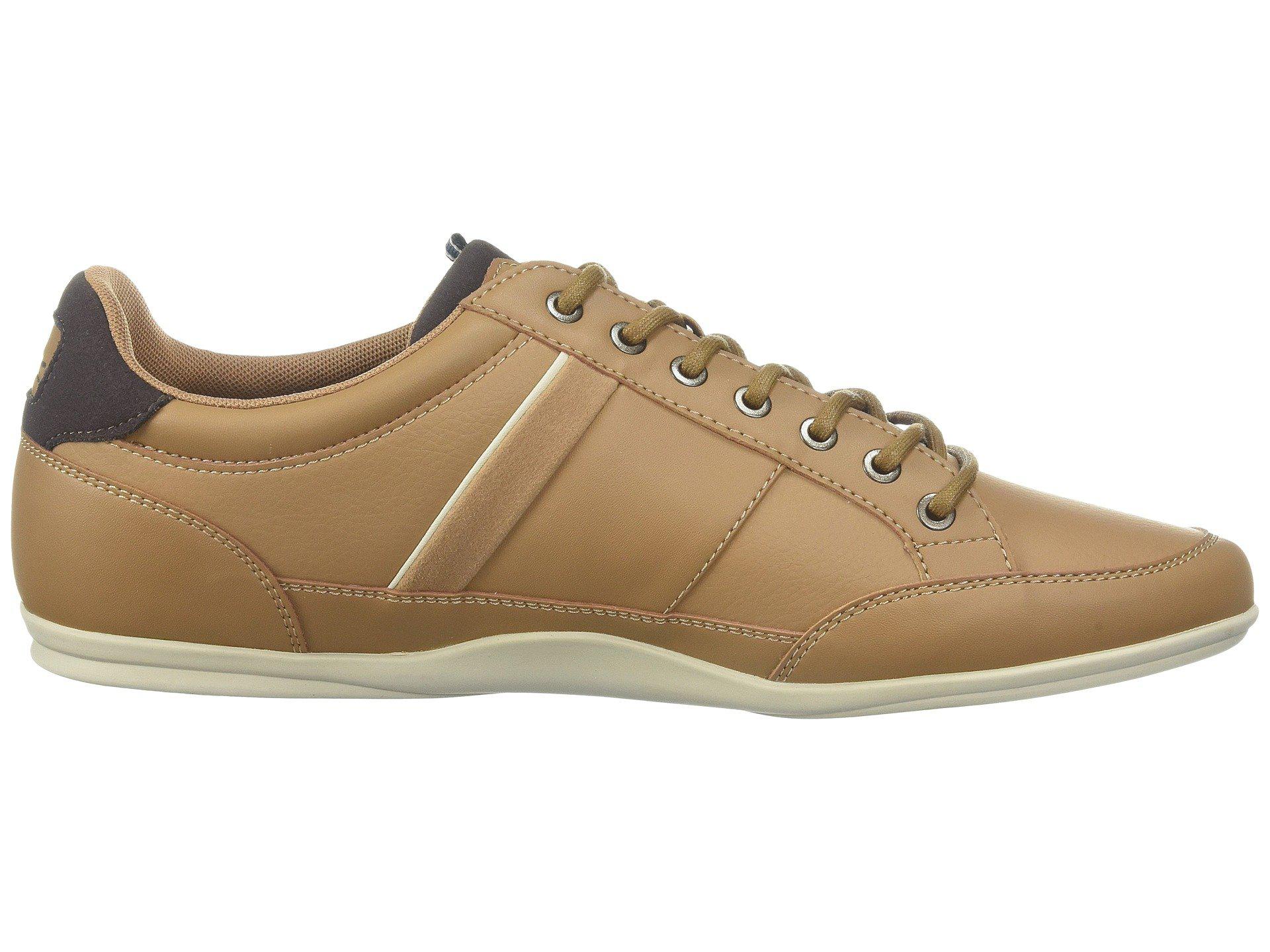 Lacoste Leather Chaymon 118 2 (light Brown/dark Brown) Men's Shoes for ...