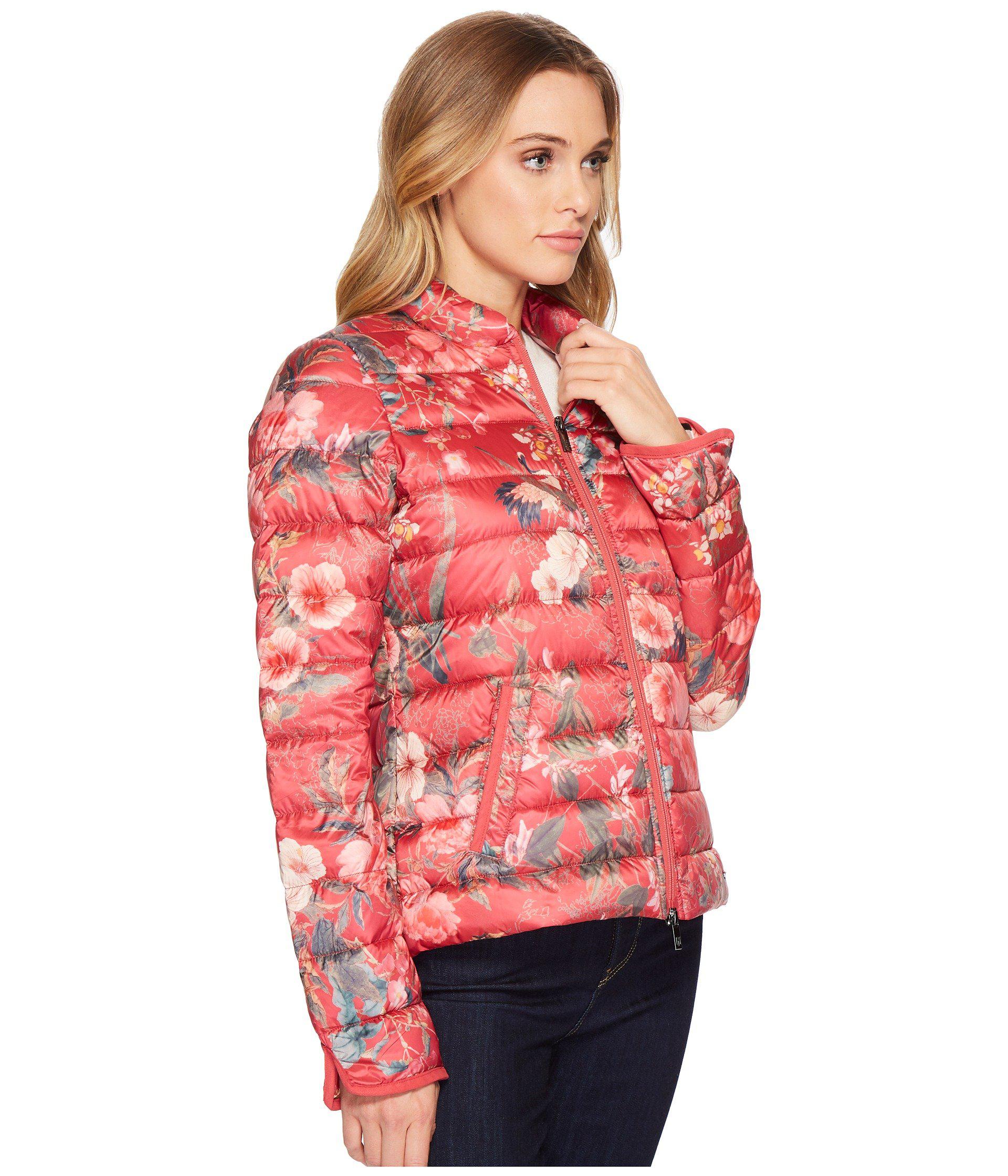 Ilse Jacobsen Printed Puffer Coat in Pink | Lyst