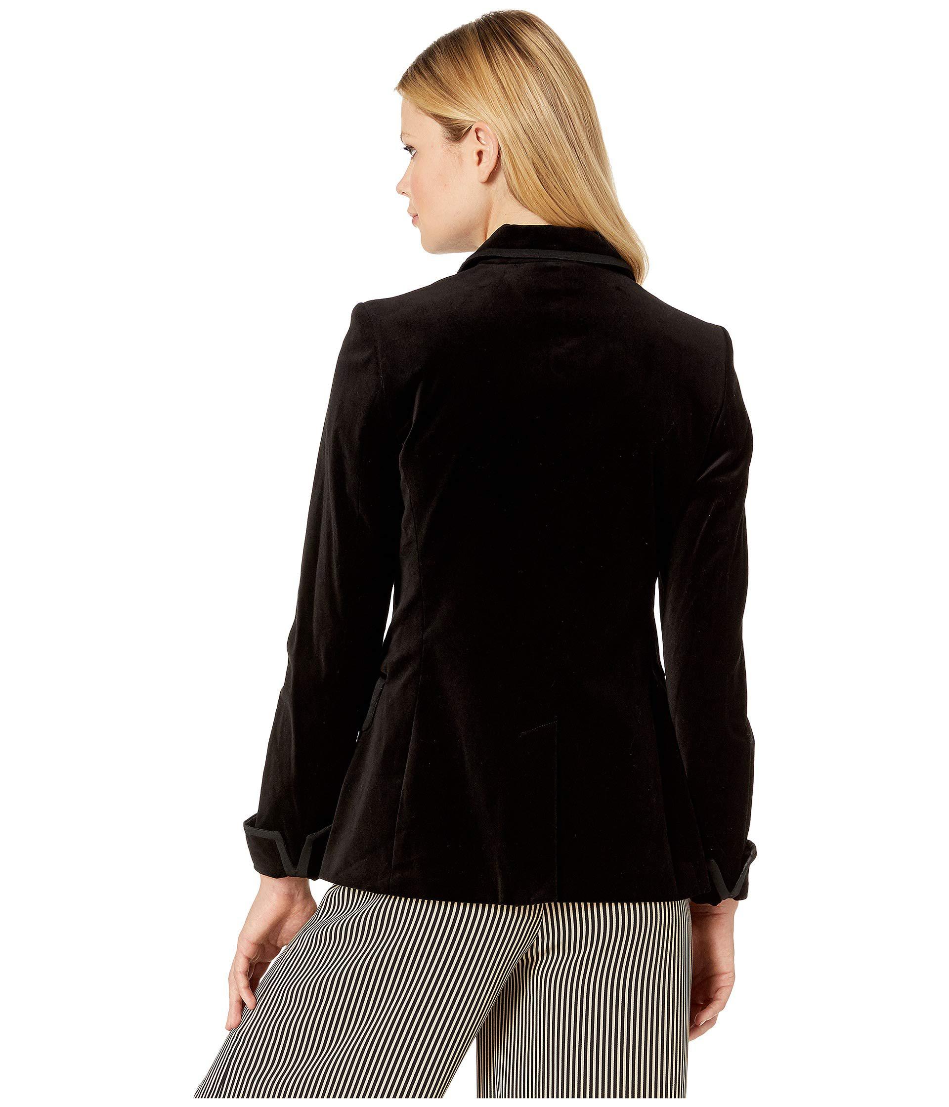 ralph lauren stretch velvet blazer