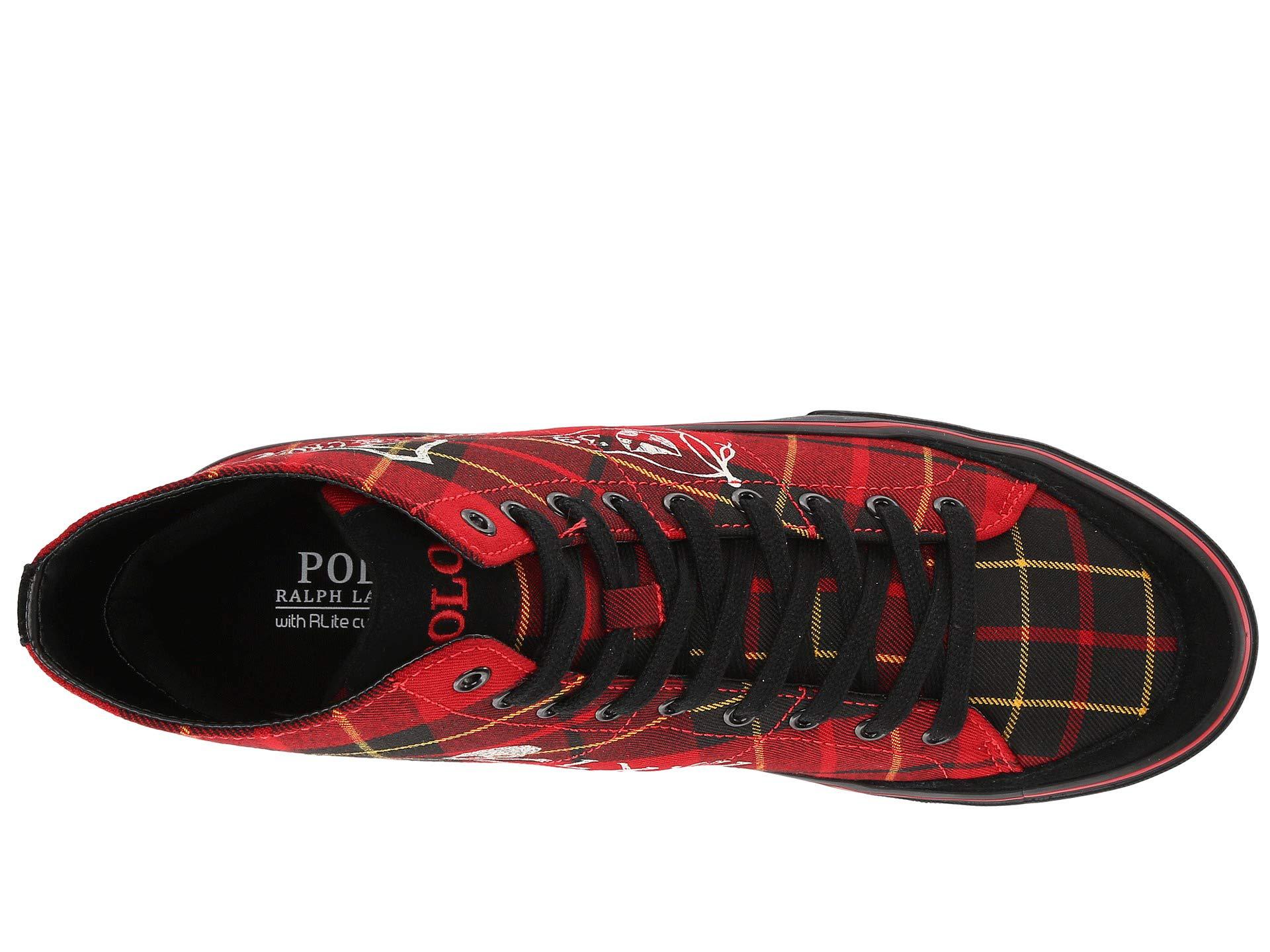 Polo Ralph Lauren Leather Solomon Sneaker in Red for Men - Lyst