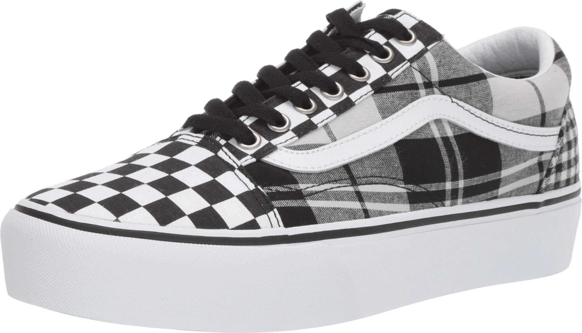 Vans Canvas Plaid Checkerboard Old Skool Platform Womens Shoes - Lyst